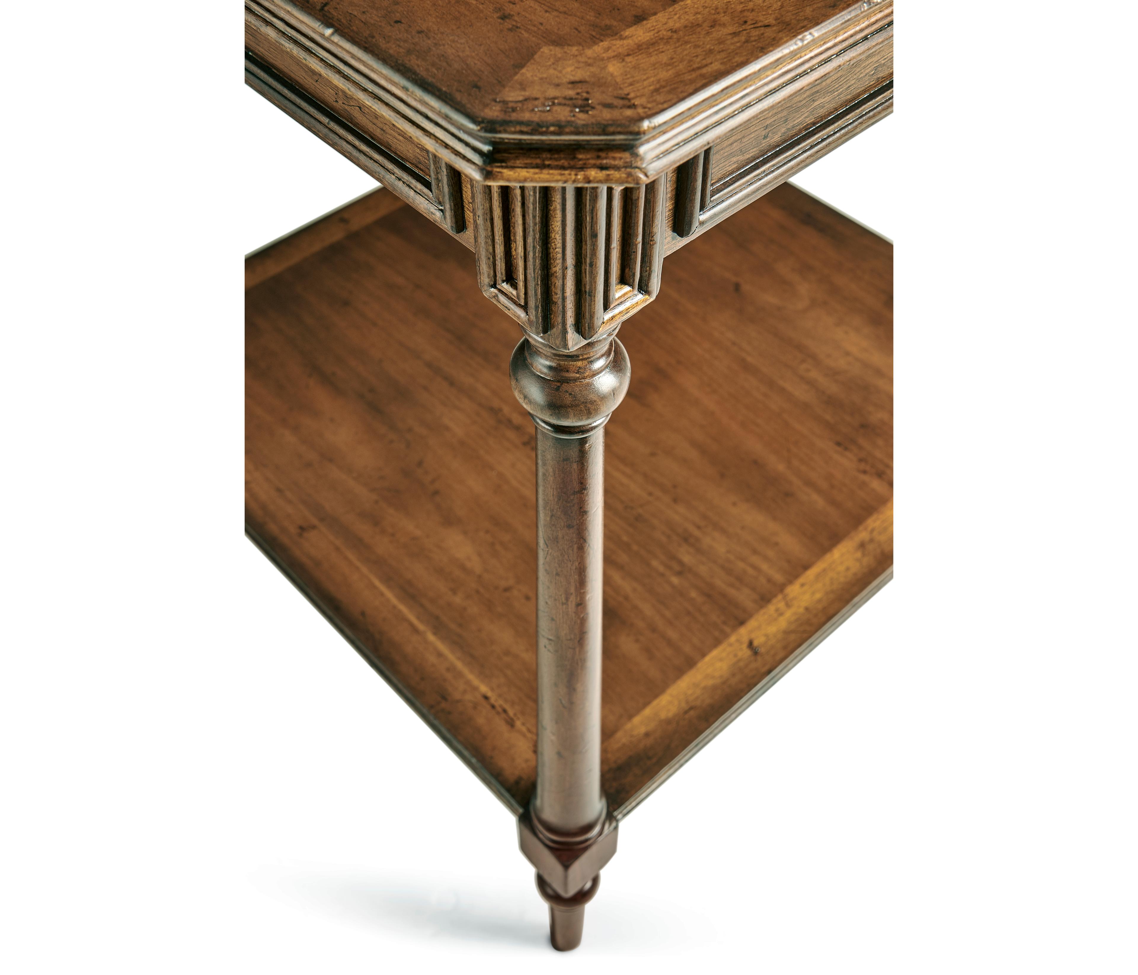 Jonathan Charles Jc Casual Square Wood Walnut End Table