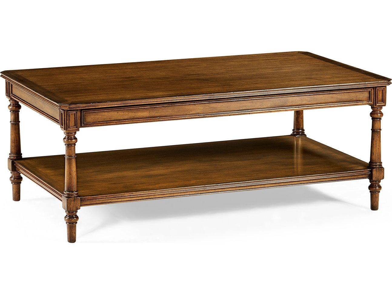 Jonathan Charles Jc Casual Rectangular Wood Walnut Coffee Table