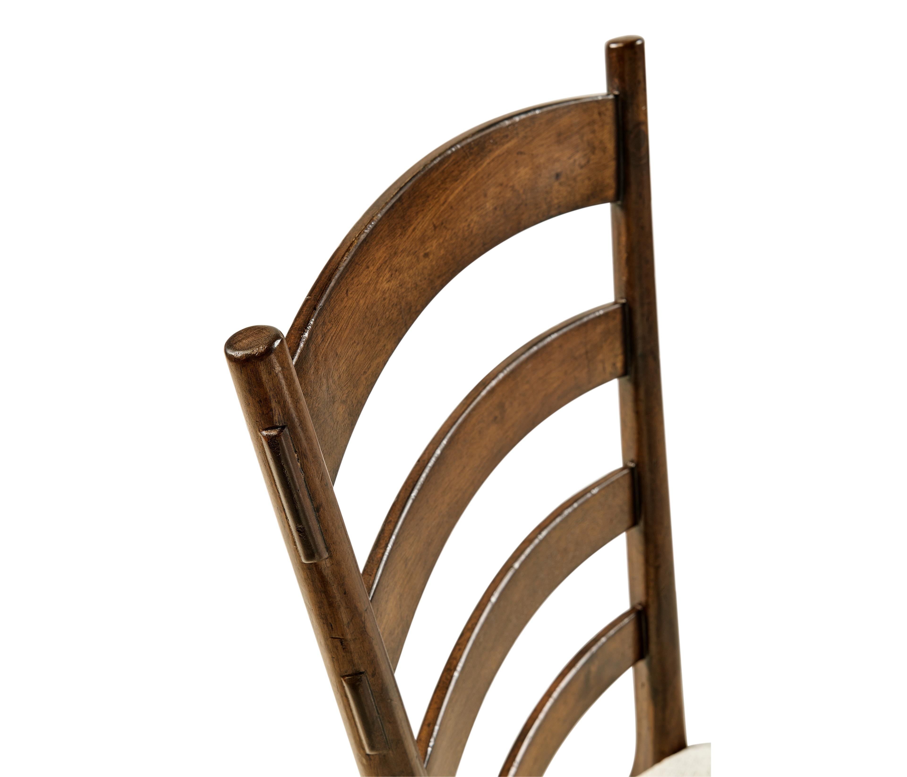 Jonathan Charles Jc Casual Acacia Wood Brown Upholstered Armless Dining Chair