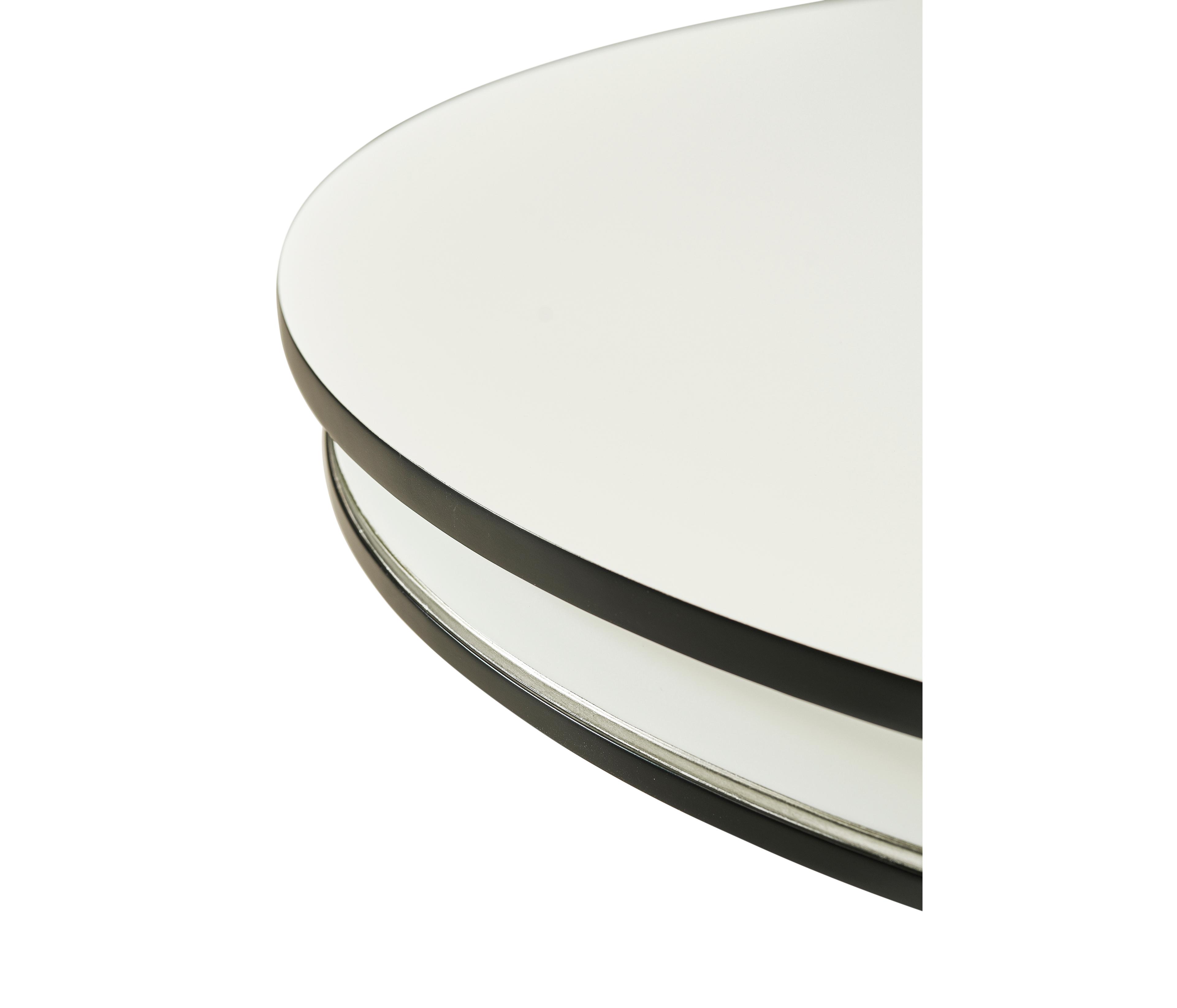 Jonathan Charles Reimagined Round Wood Lacquered White Dove & Formal Black Dining Table