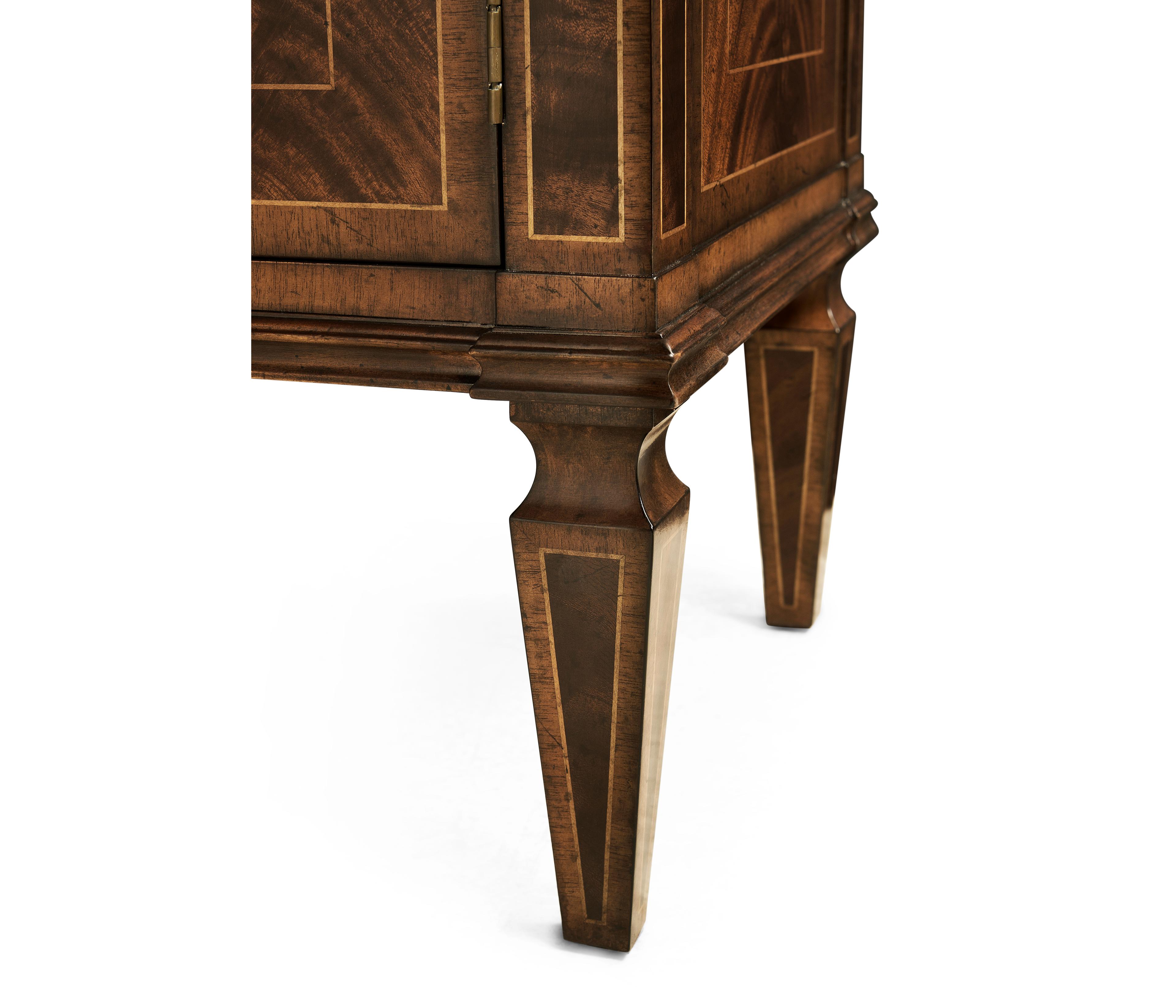 Jonathan Charles Buckingham Acacia Wood Antique Mahogany Sideboard