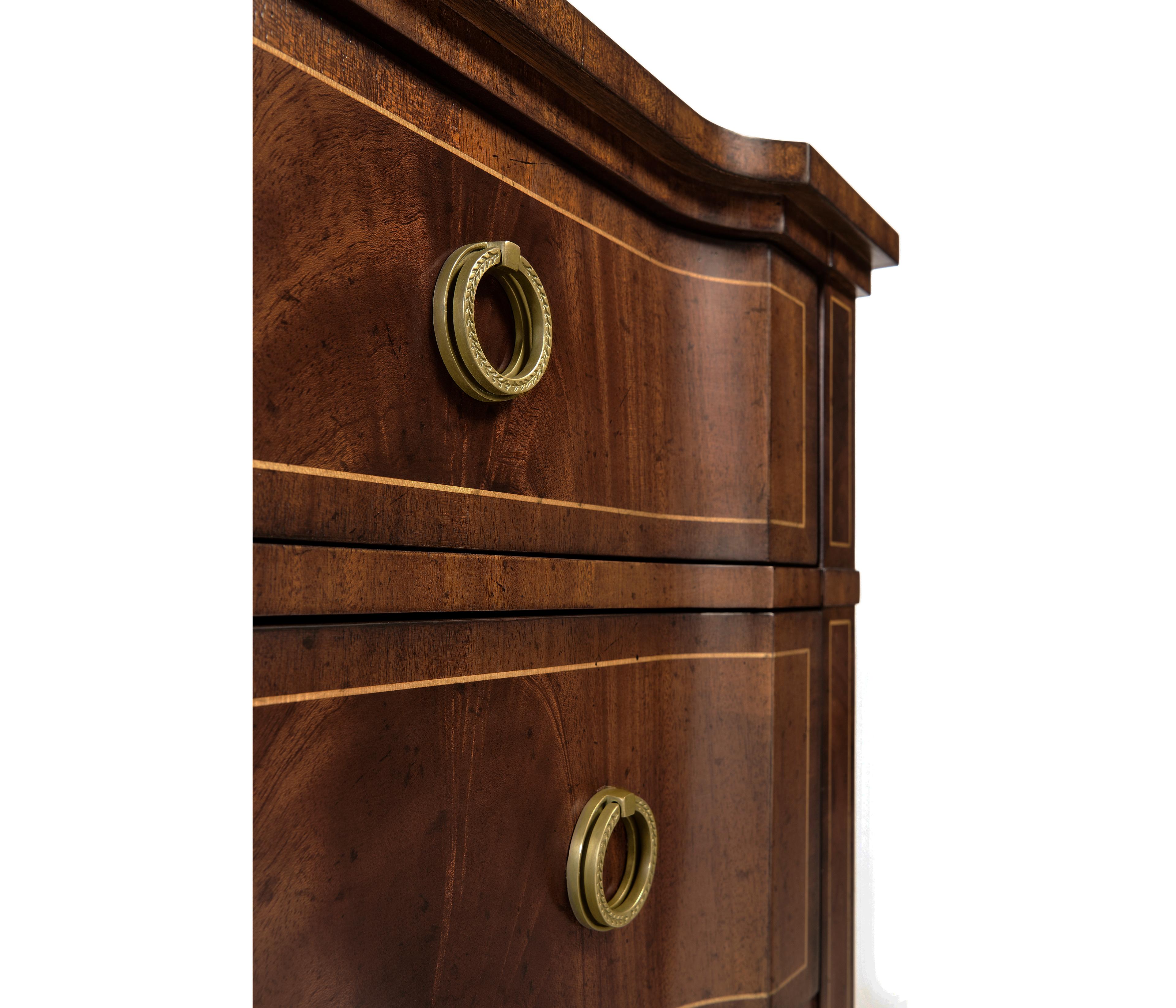 Jonathan Charles Jc Traditional 4-Drawers Brown Acacia Wood Double Dresser