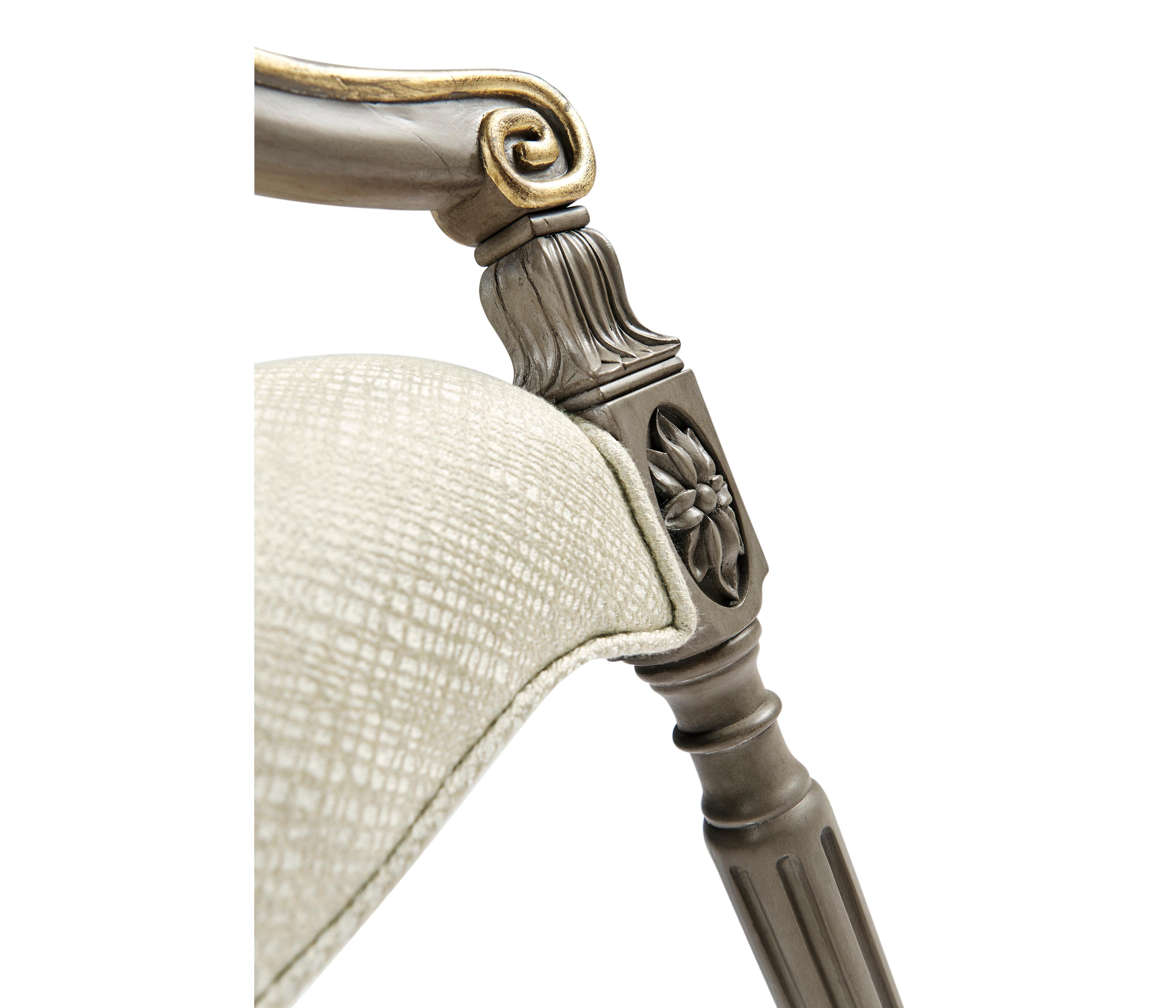 Jonathan Charles Buckingham Gray Upholstered Arm Dining Chair