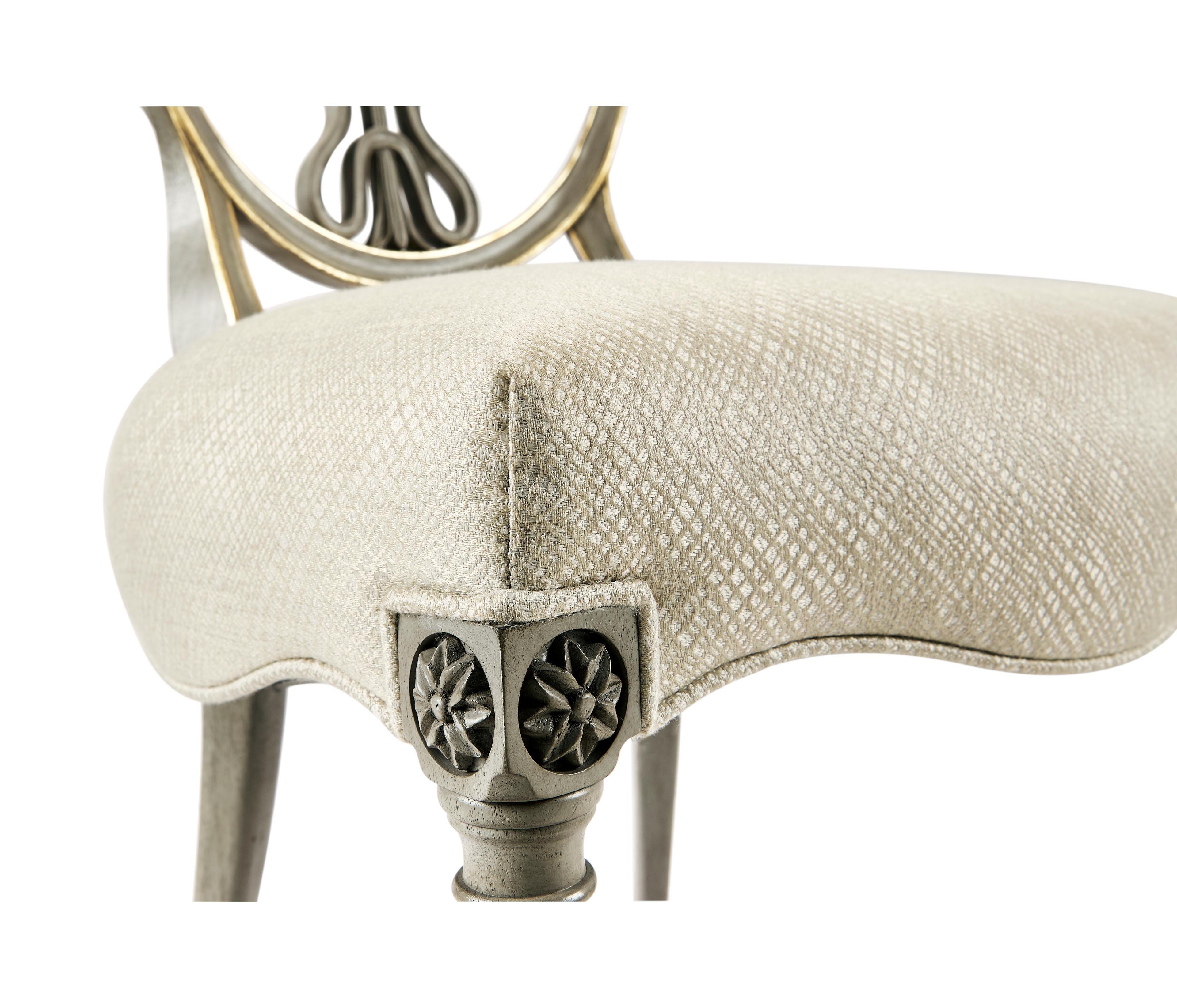 Jonathan Charles Buckingham Gray Upholstered Side Dining Chair