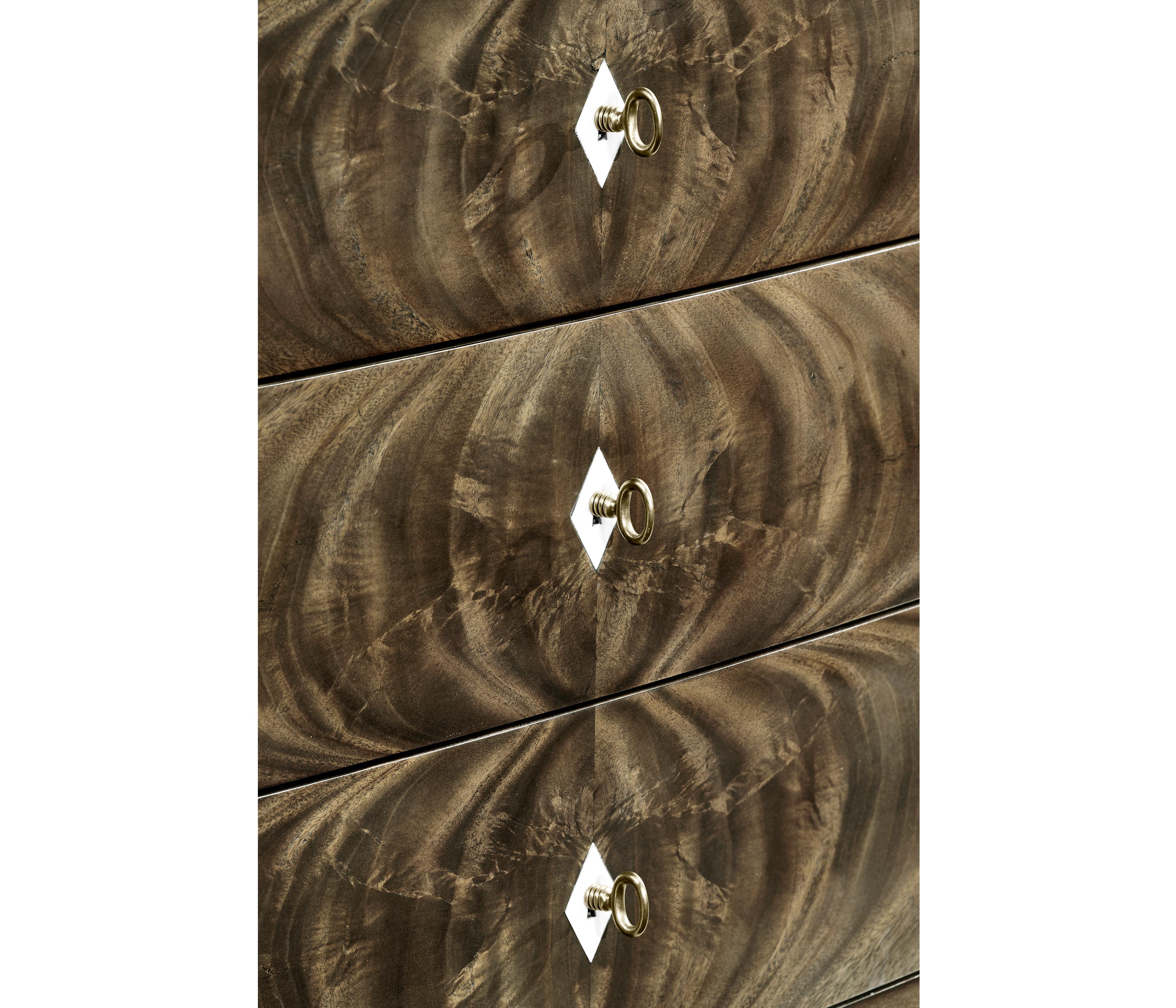 Jonathan Charles Buckingham Brown Mahogany Wood Chest Nightstand