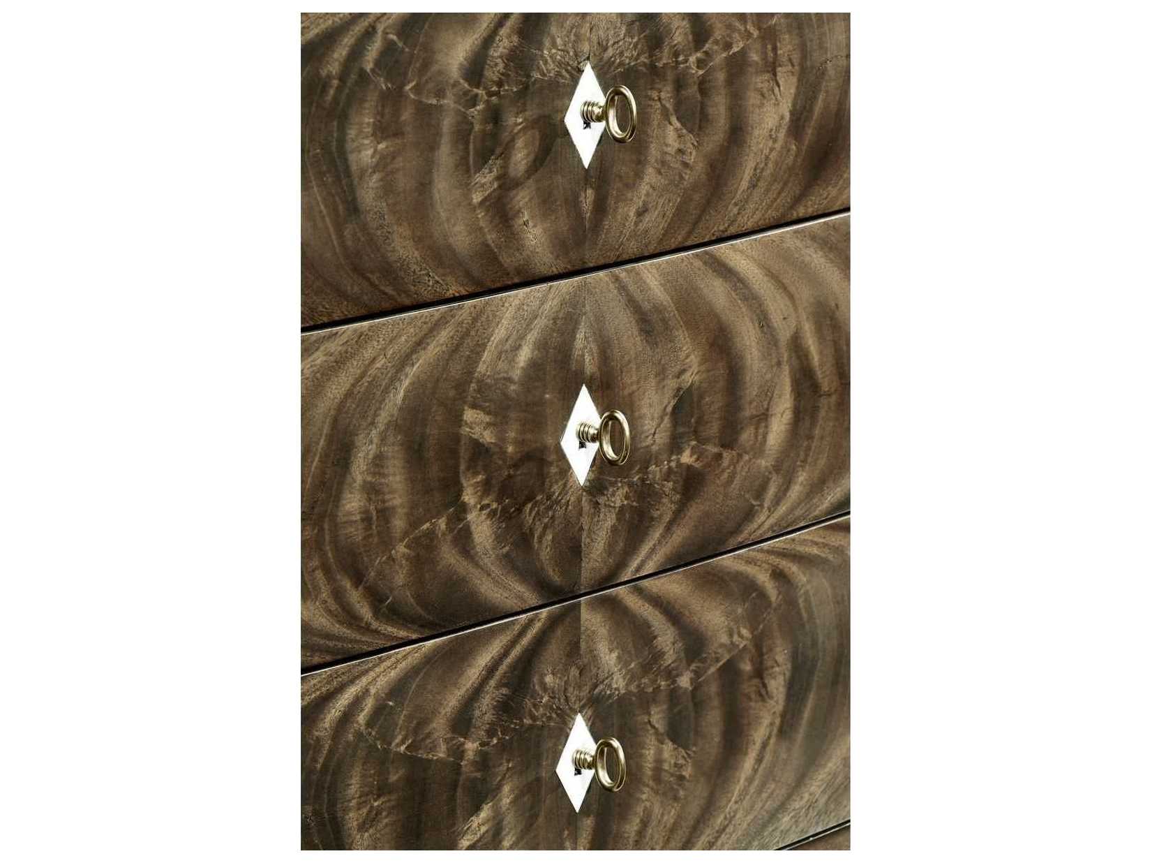 Jonathan Charles Buckingham Brown Mahogany Wood Chest Nightstand