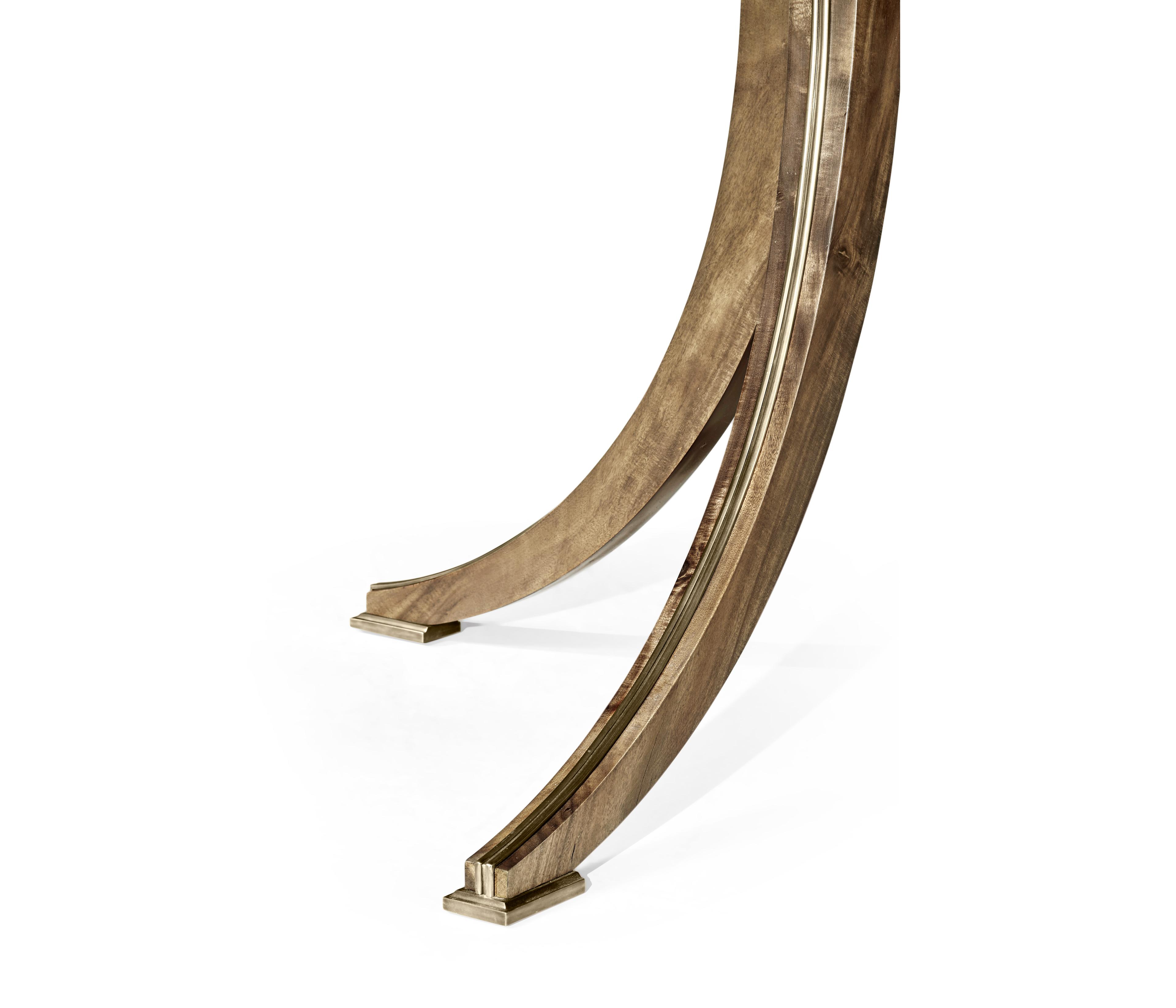 Jonathan Charles Hamilton Round Wood Amber Matte Dining Table