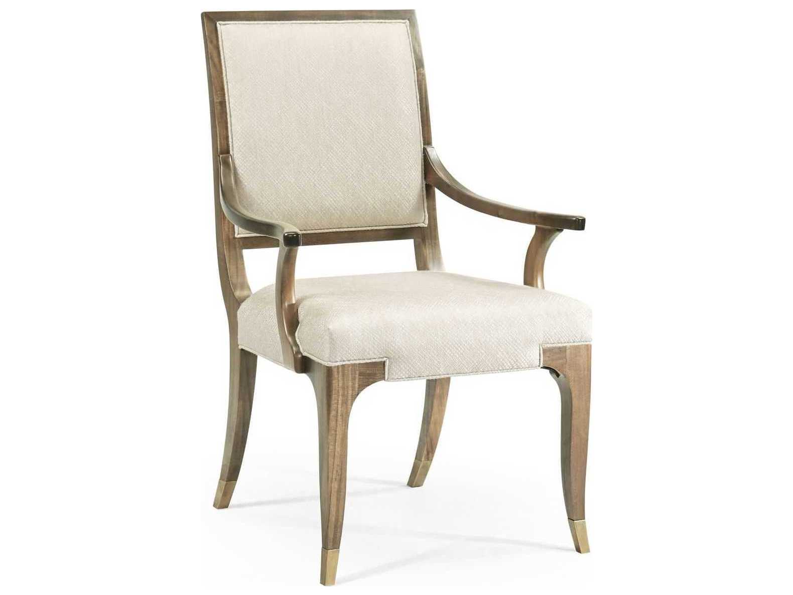 Jonathan Charles Hamilton Brown Upholstered Arm Dining Chair