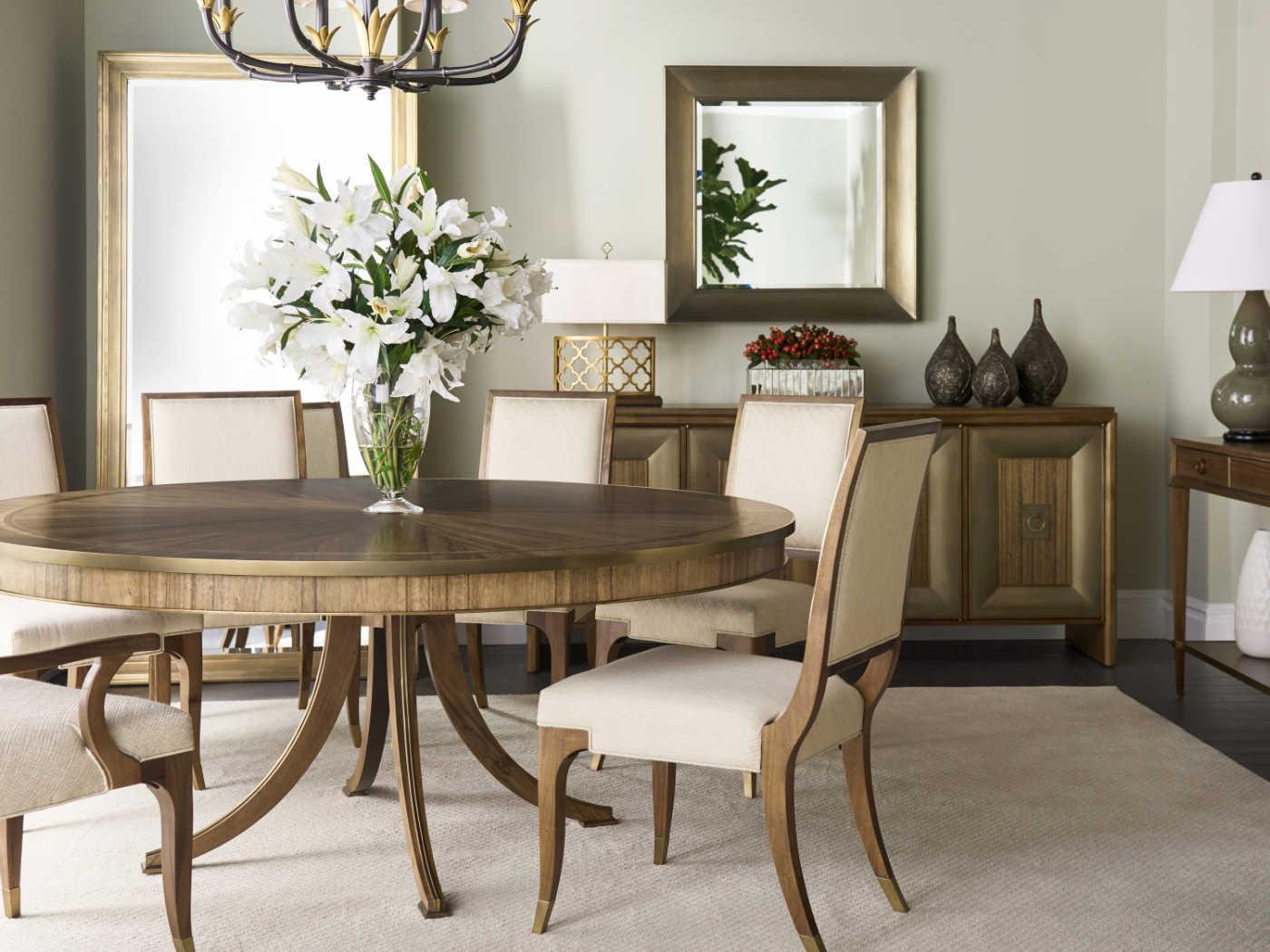 Jonathan Charles Hamilton Brown Upholstered Side Dining Chair