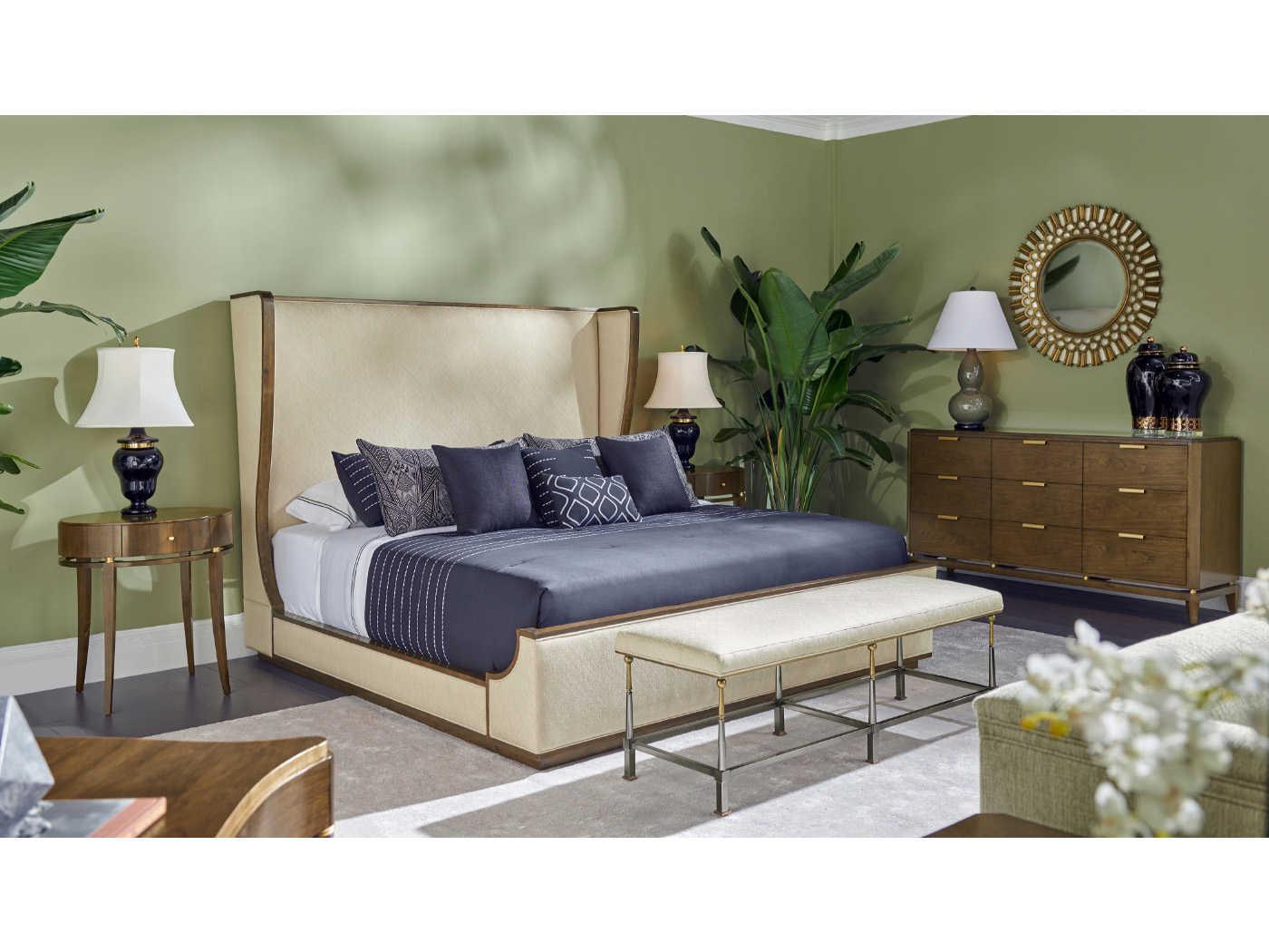 Jonathan Charles Hamilton Skipper Dark Gun Metal Silver Upholstered Accent Bench