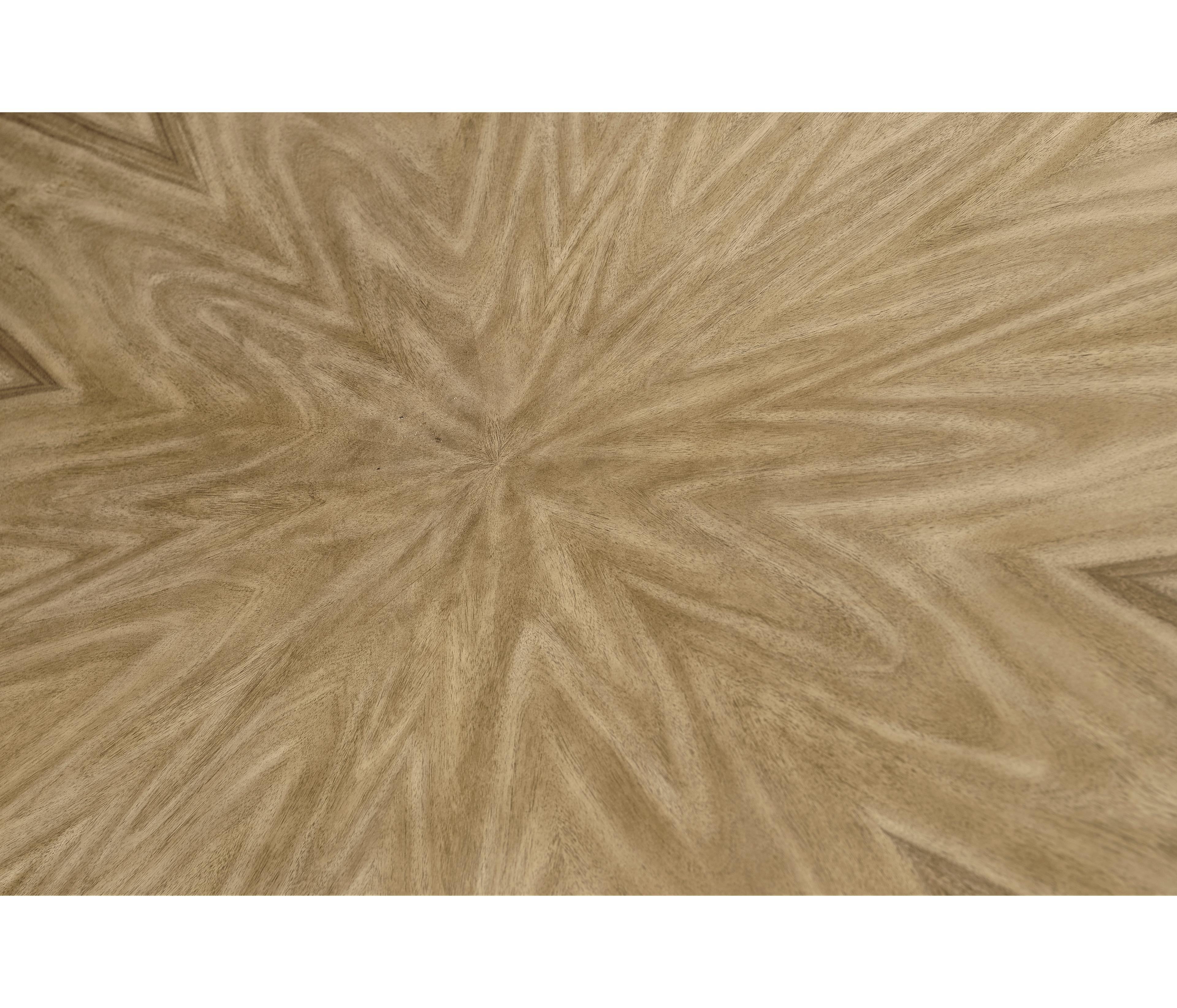 Jonathan Charles Buckingham Round Wood Bleached Walnut Dining Table