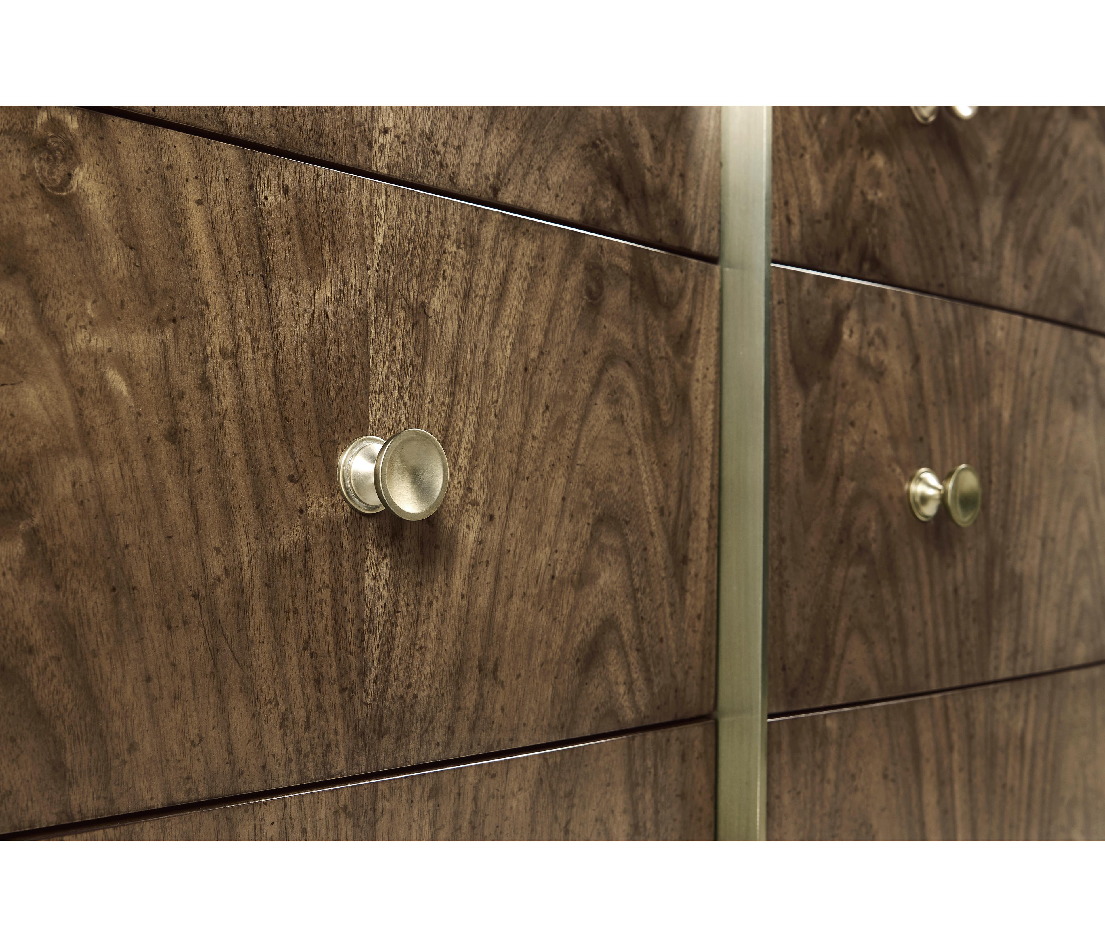 Jonathan Charles Barcelona Brown Walnut Wood Dresser