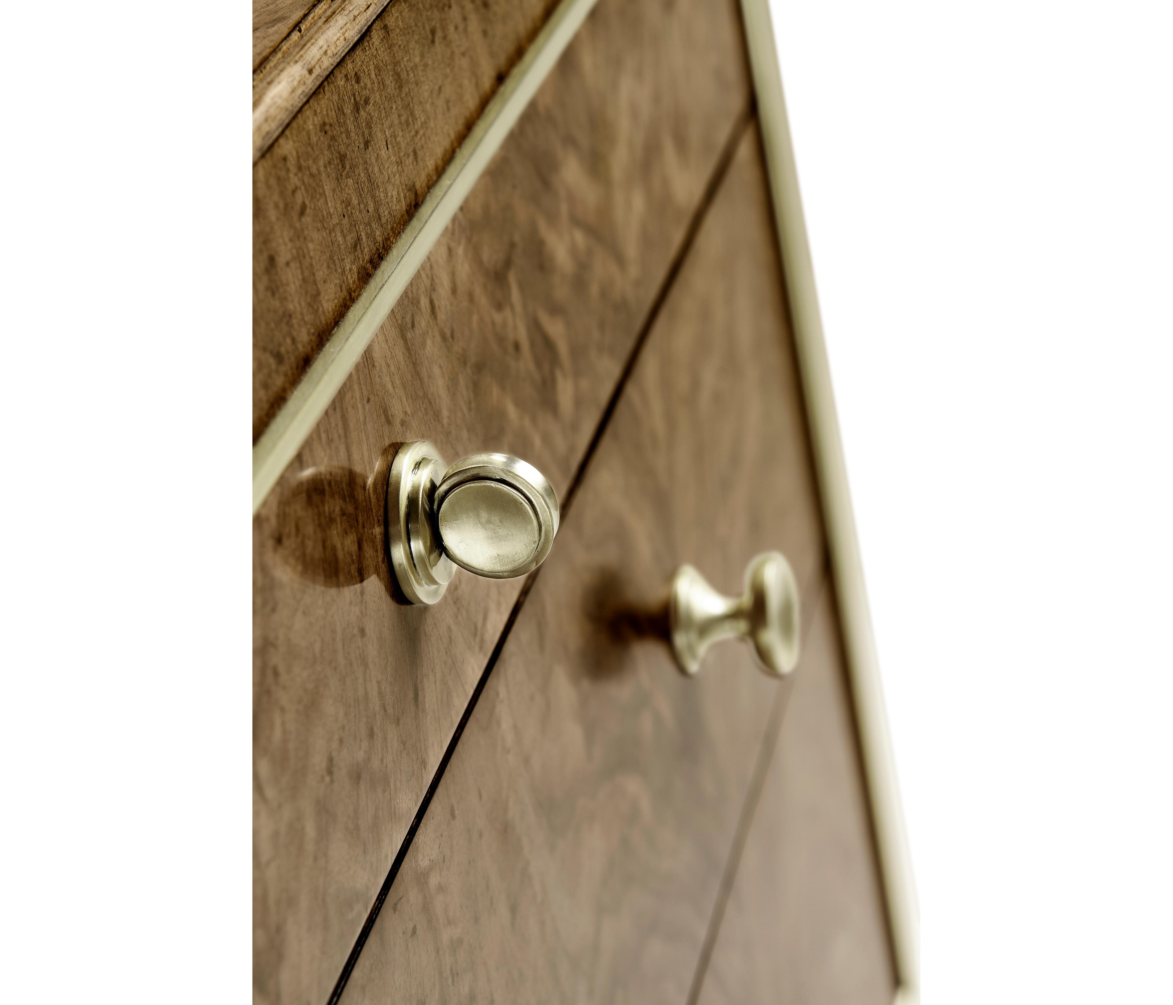 Jonathan Charles Barcelona 3-Drawers Brown Walnut Wood Nightstand