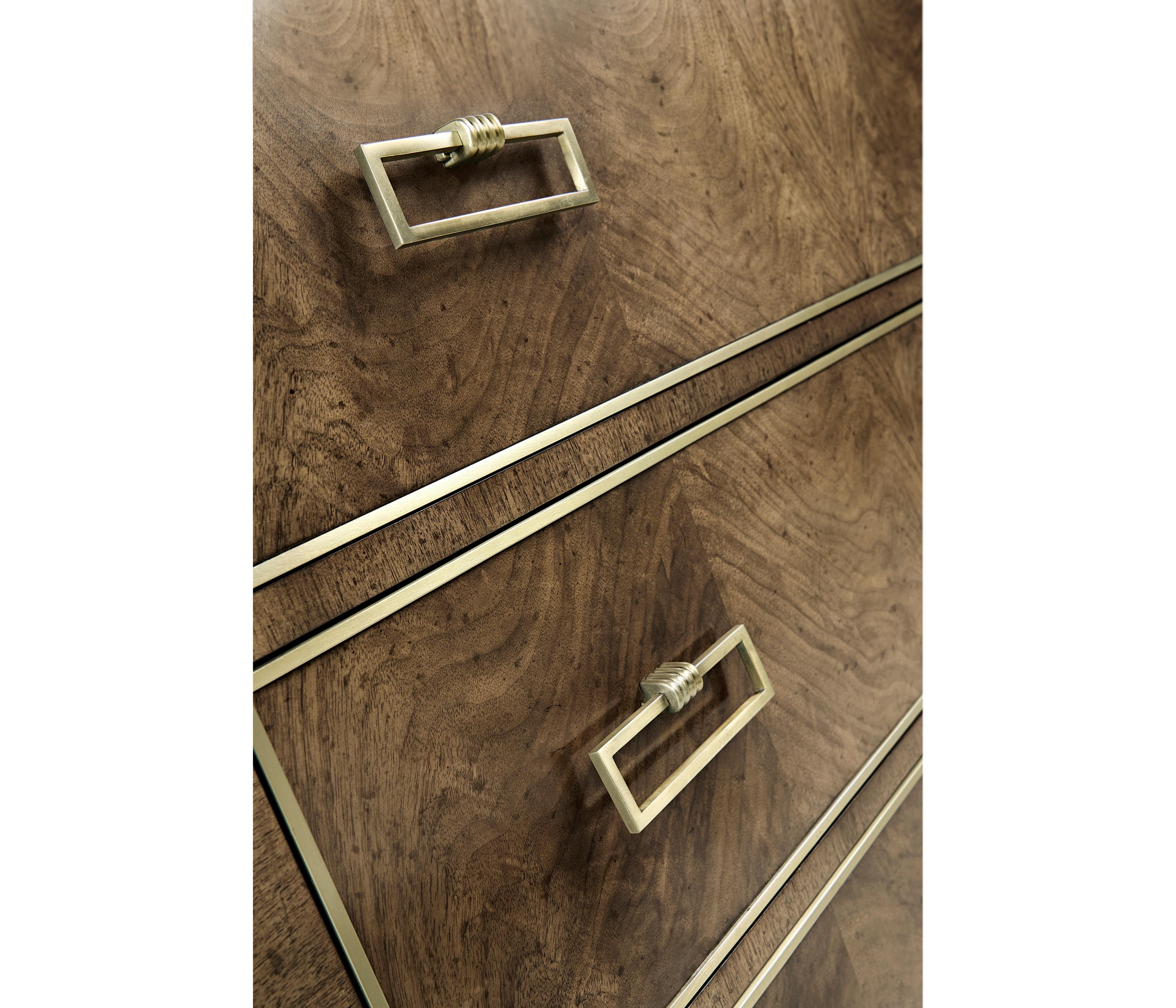 Jonathan Charles Barcelona Rectangular Marble Walnut Console Table