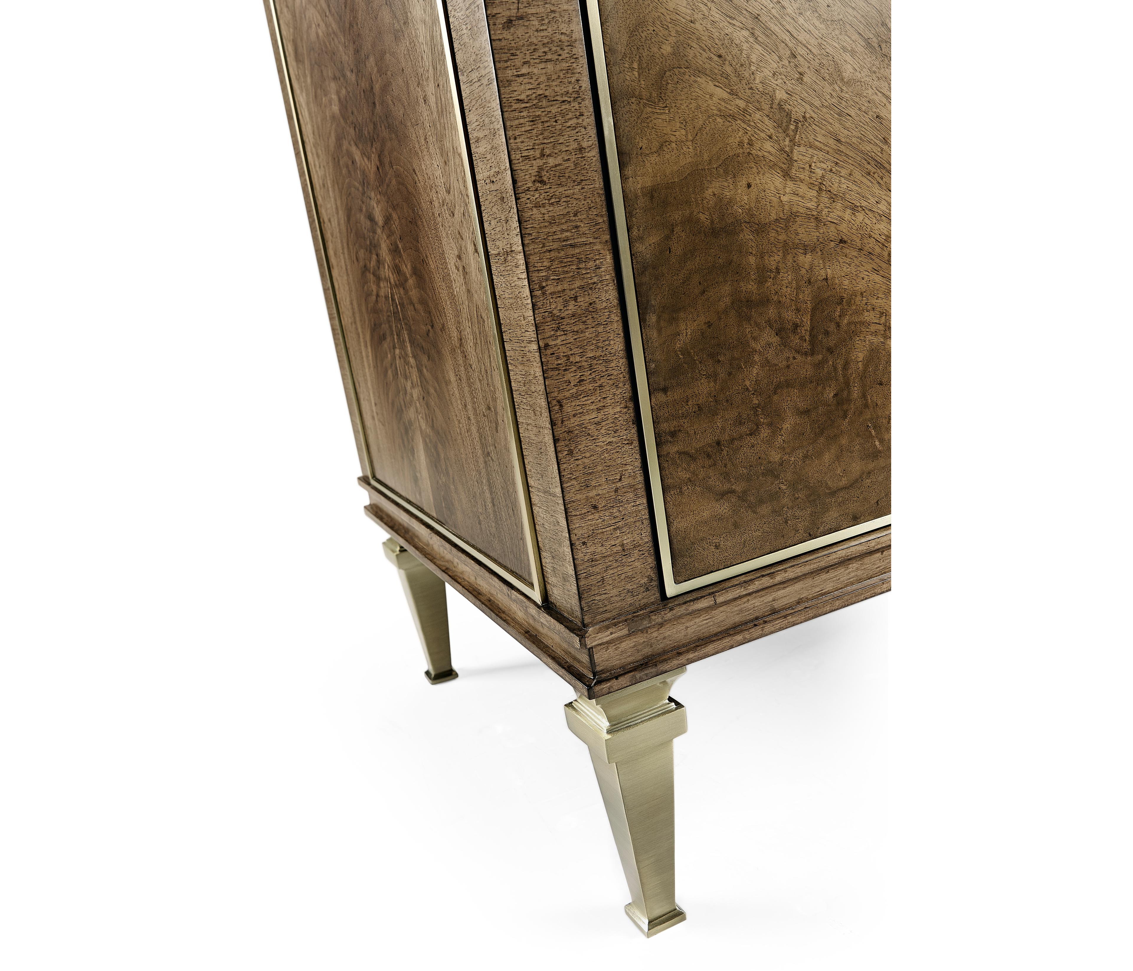 Jonathan Charles Barcelona Rectangular Marble Walnut Console Table