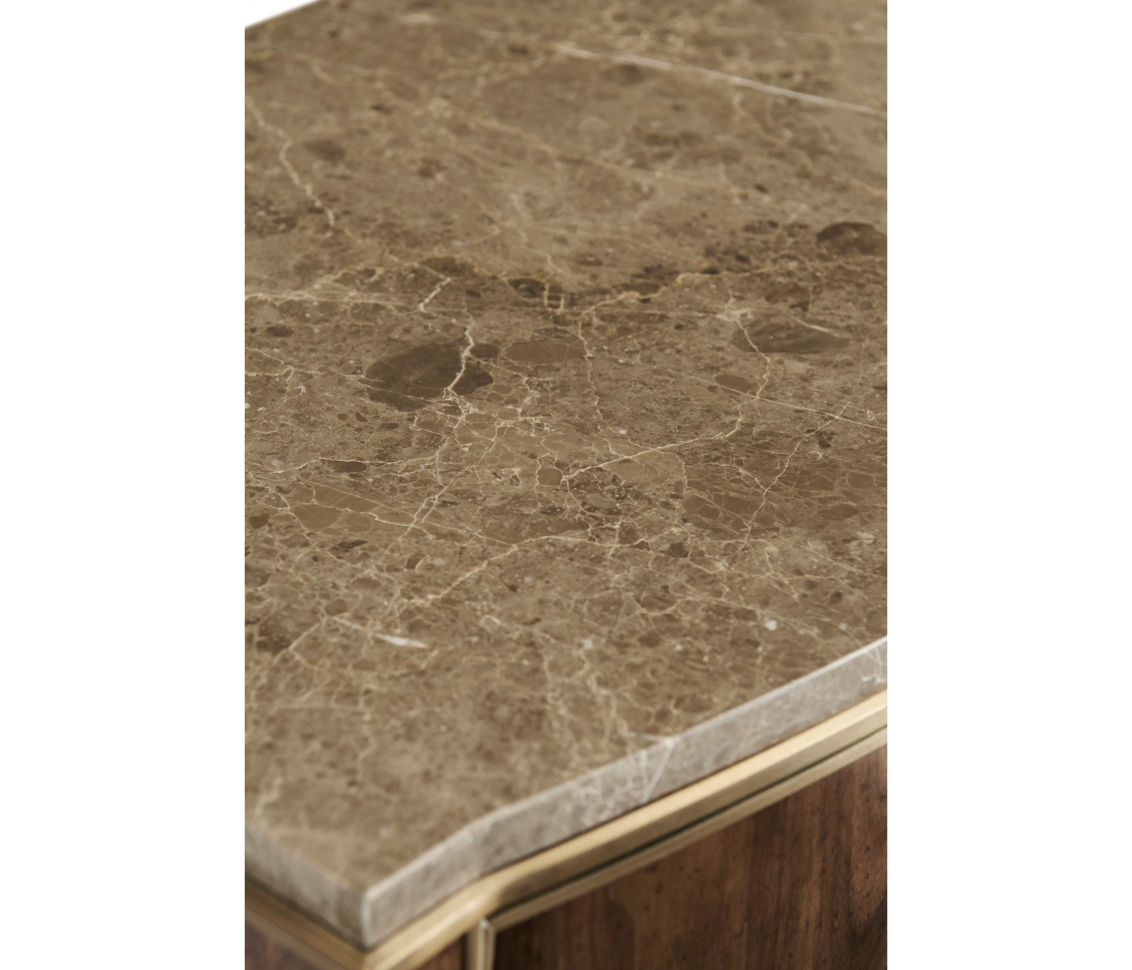 Jonathan Charles Barcelona 1-Drawer Brown Walnut Wood Nightstand