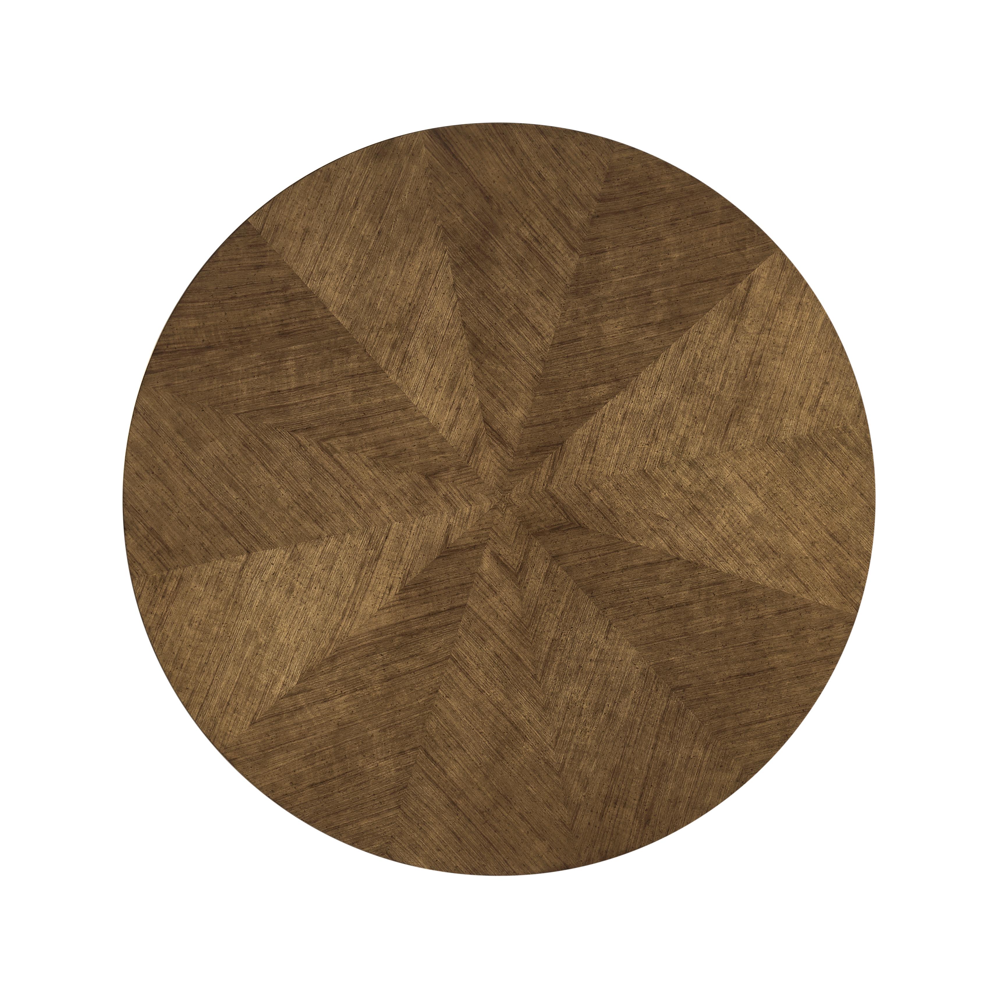 Jonathan Charles Barcelona Round Wood Walnut Dining Table