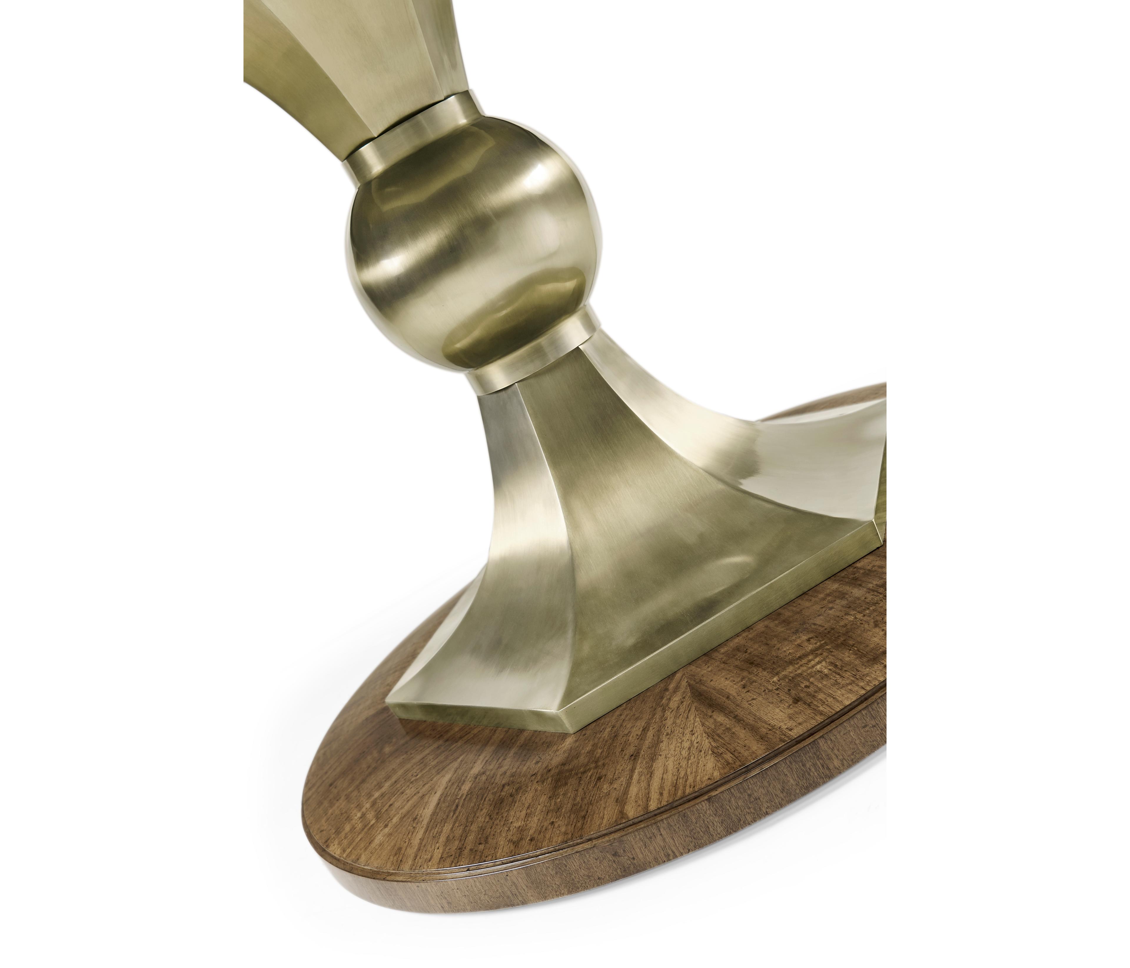 Jonathan Charles Barcelona Round Wood Walnut Dining Table