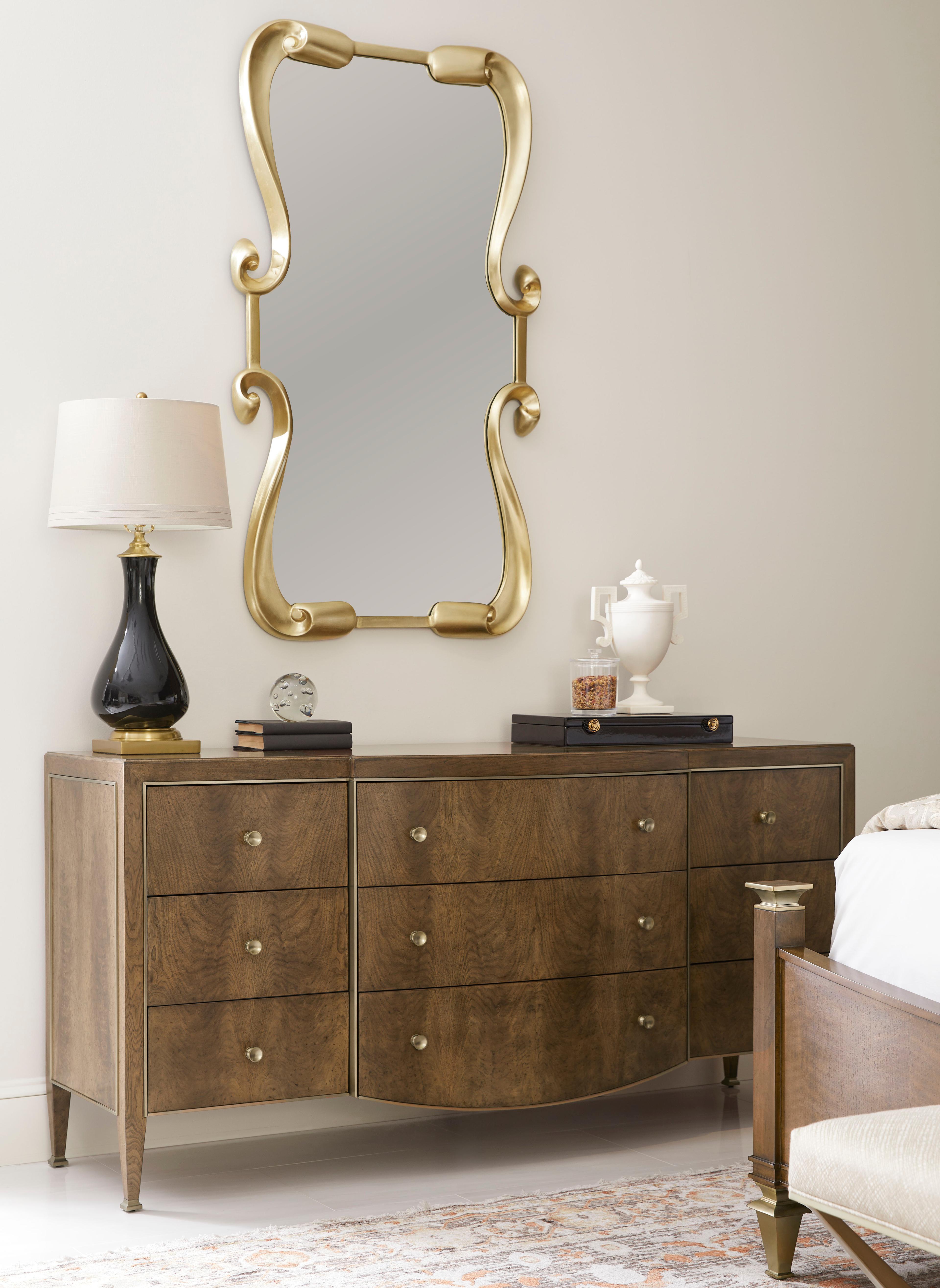 Jonathan Charles Barcelona Champagne Gilded Wall Mirror Rectangular