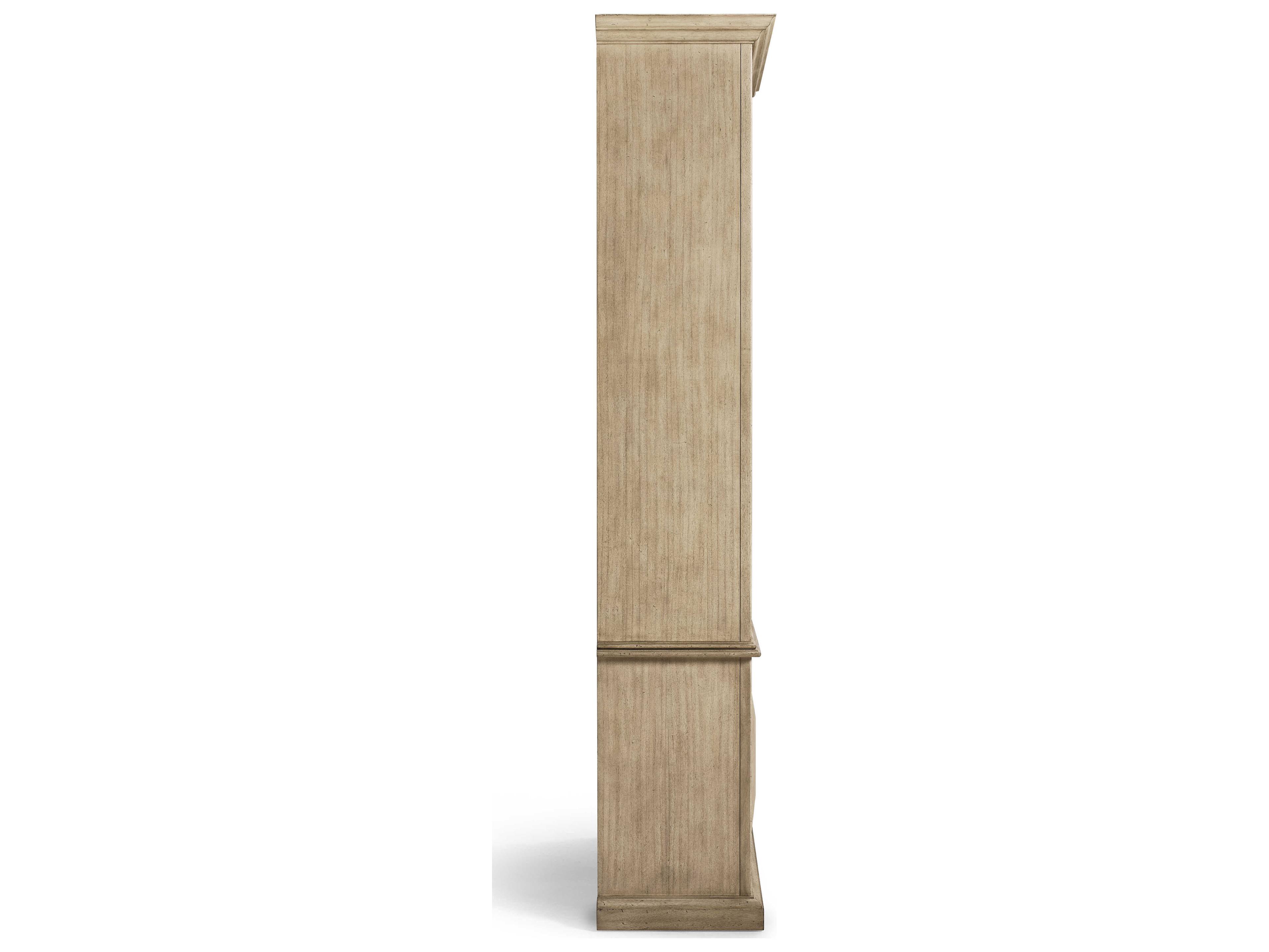 Jonathan Charles Timeless Acacia Wood Bleached Walnut Display Cabinet