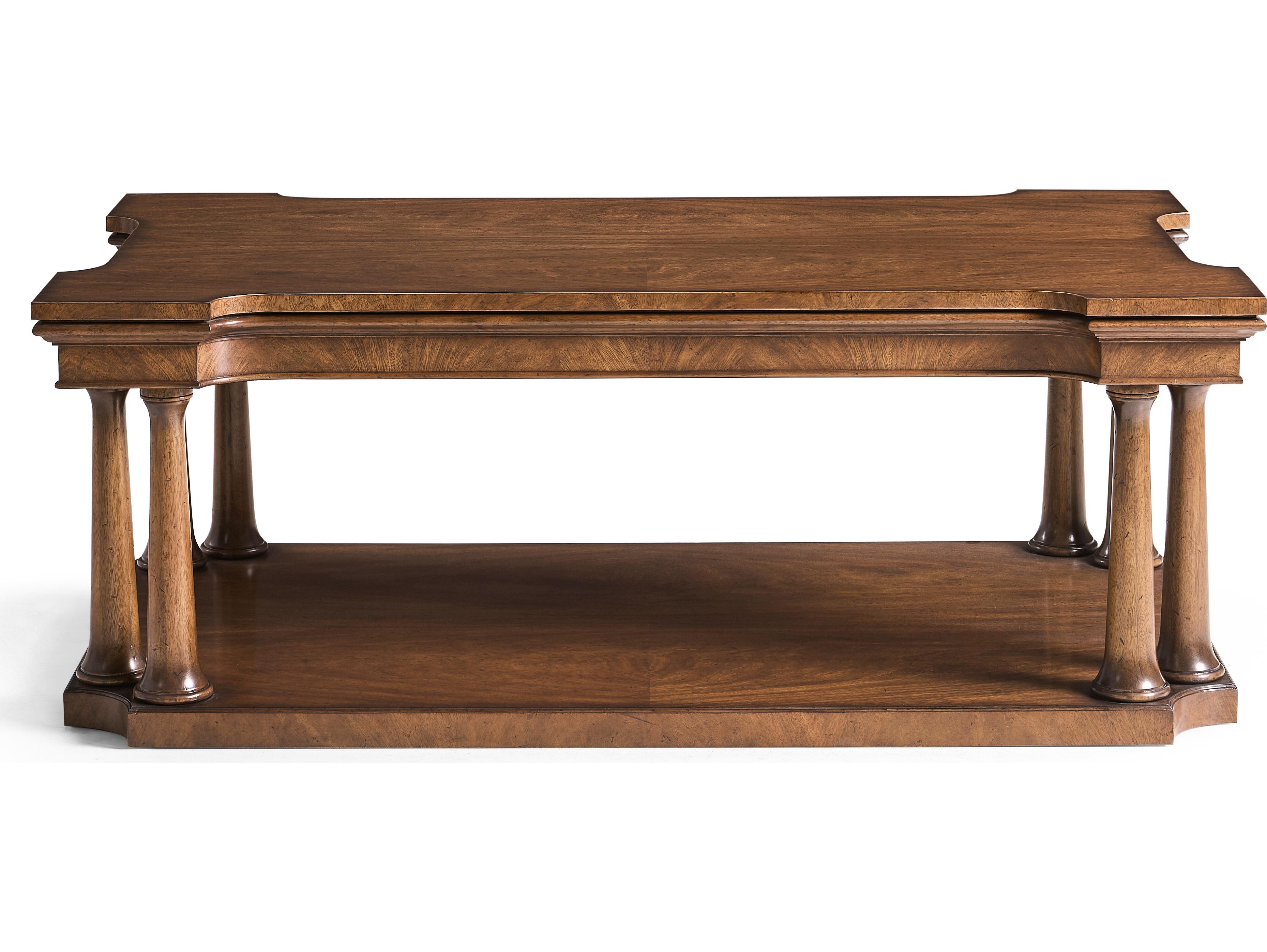 Jonathan Charles Jc Traditional Rectangular Wood Crotch Walnut Coffee Table