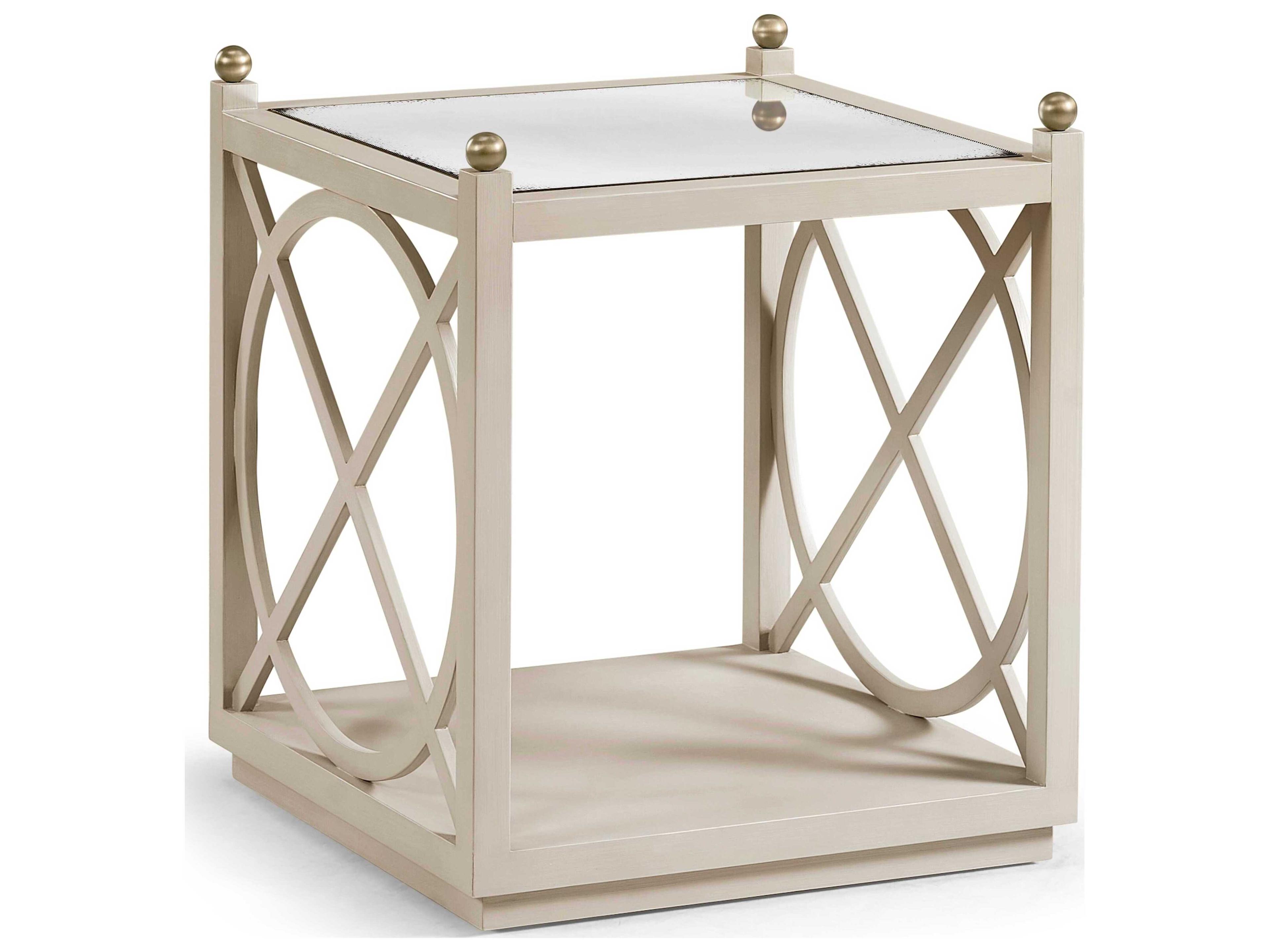 Jonathan Charles Timeless Square Glass London Mist End Table