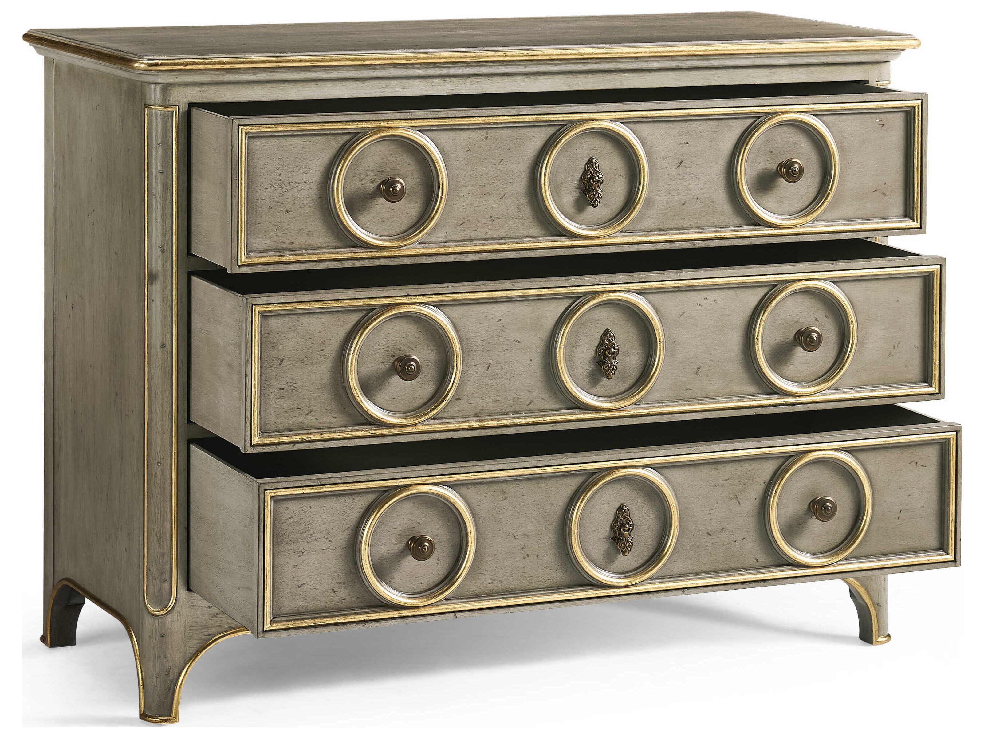 Jonathan Charles Buckingham 3-Drawers Gray Acacia Wood Dresser