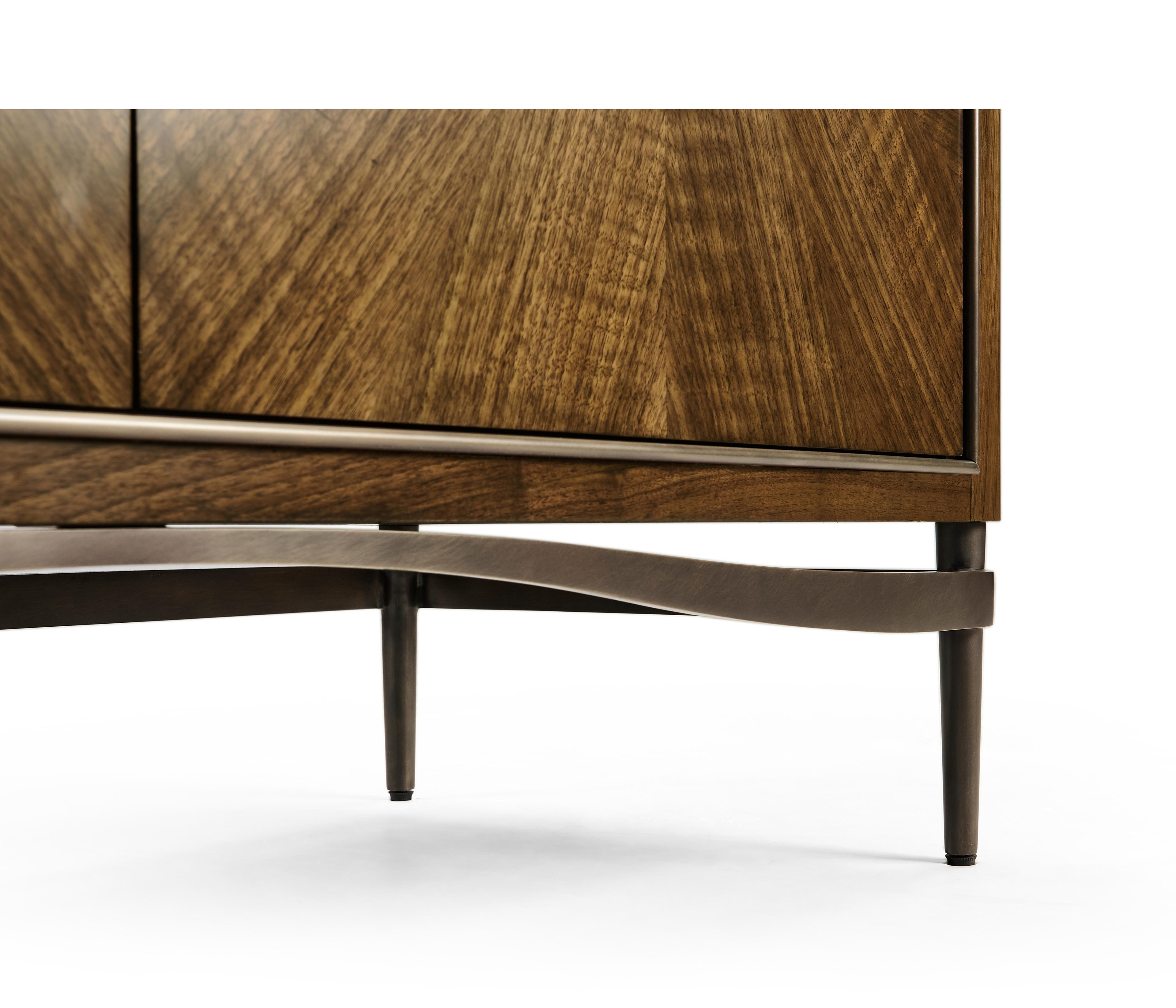 Jonathan Charles Toulouse Rectangular Wood Walnut Console Table