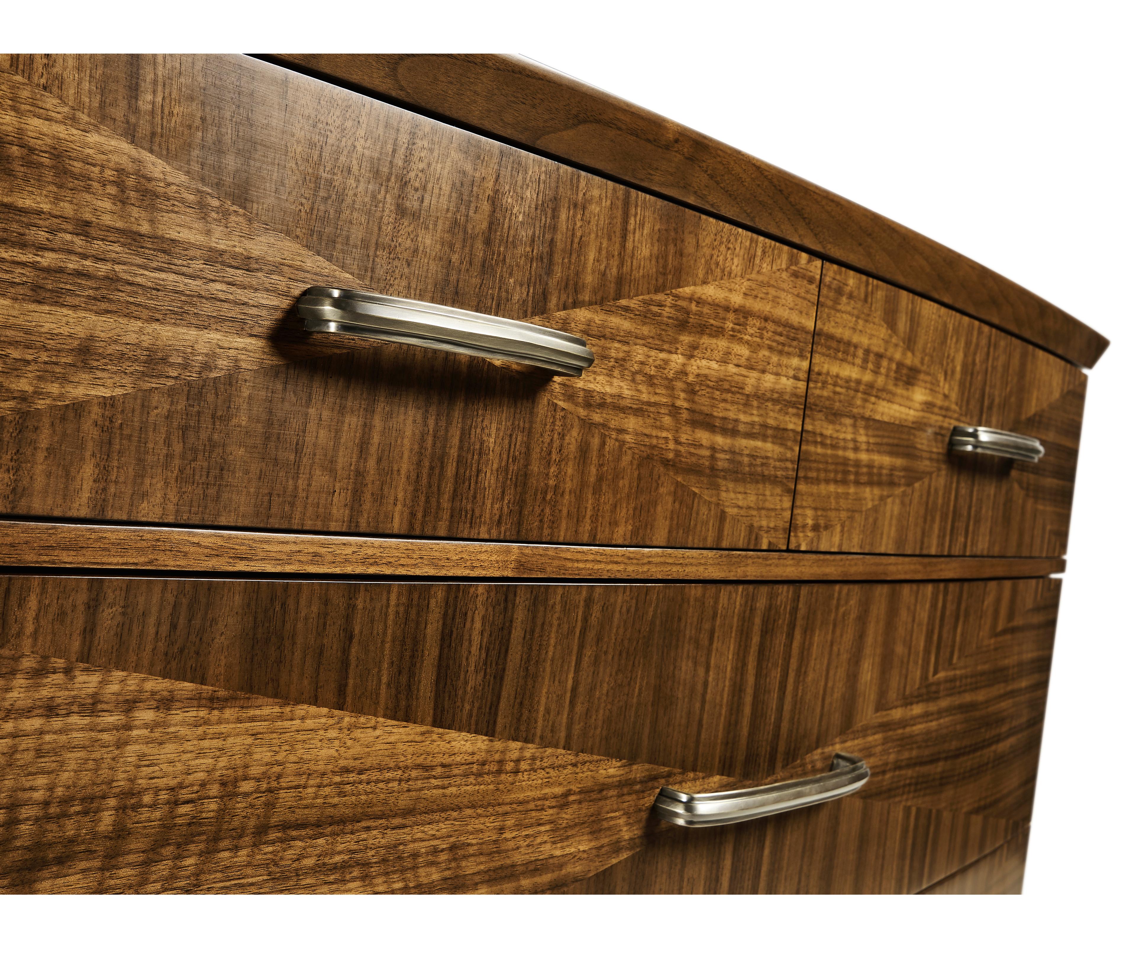 Jonathan Charles Toulouse 6-Drawers Walnut Wood Double Dresser