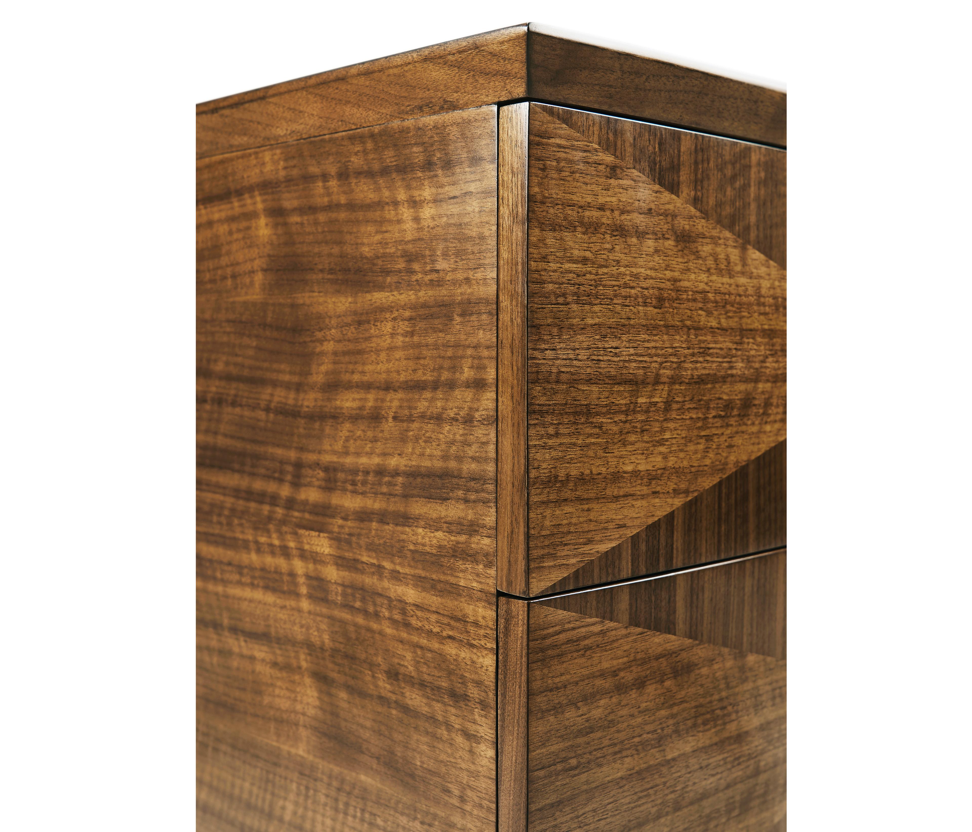 Jonathan Charles Toulouse 2-Drawers Walnut Wood Nightstand