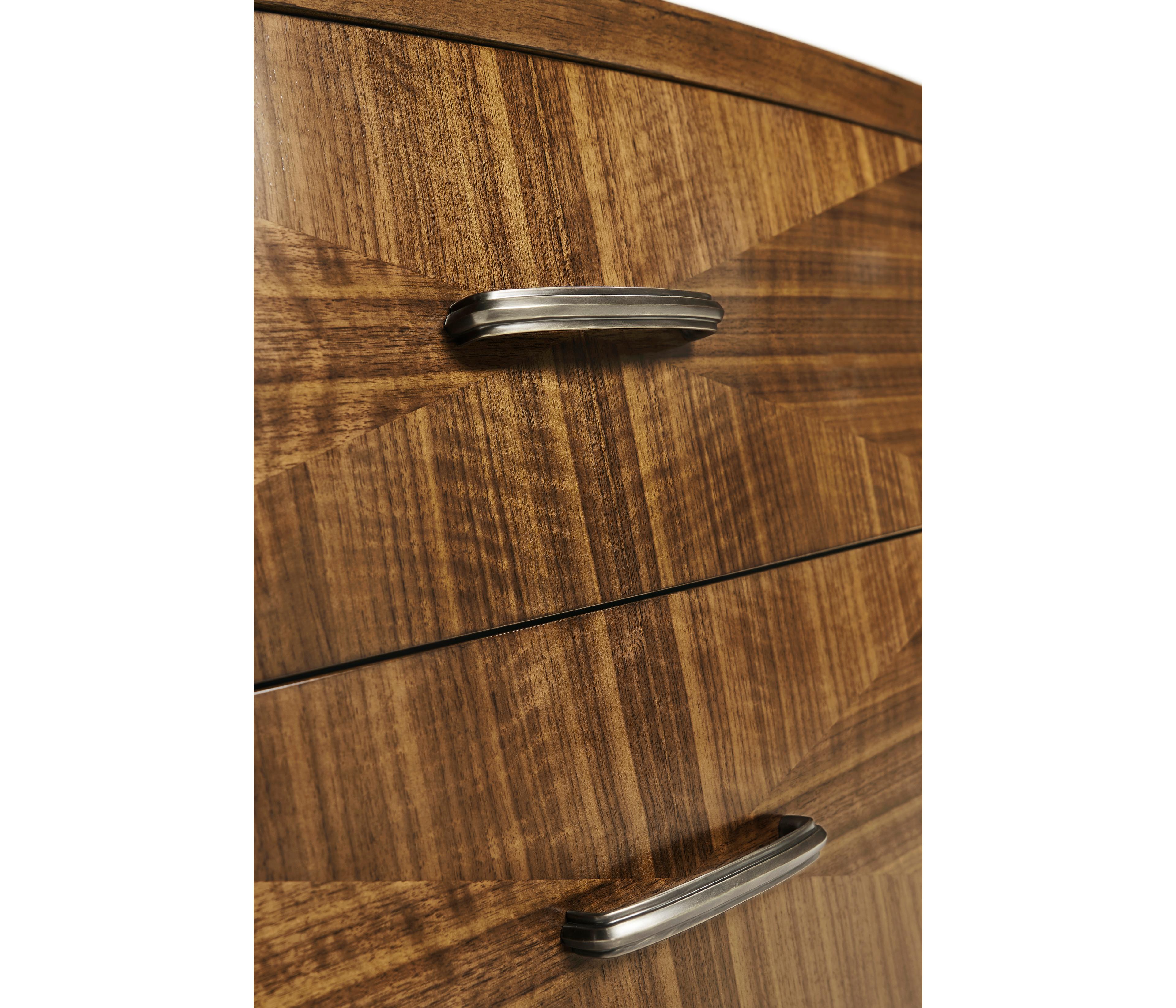 Jonathan Charles Toulouse 2-Drawers Walnut Wood Nightstand