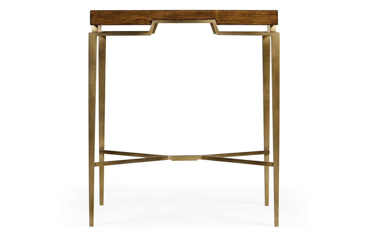 Jonathan Charles Toulouse Square Wood Plateado Eggshell End Table