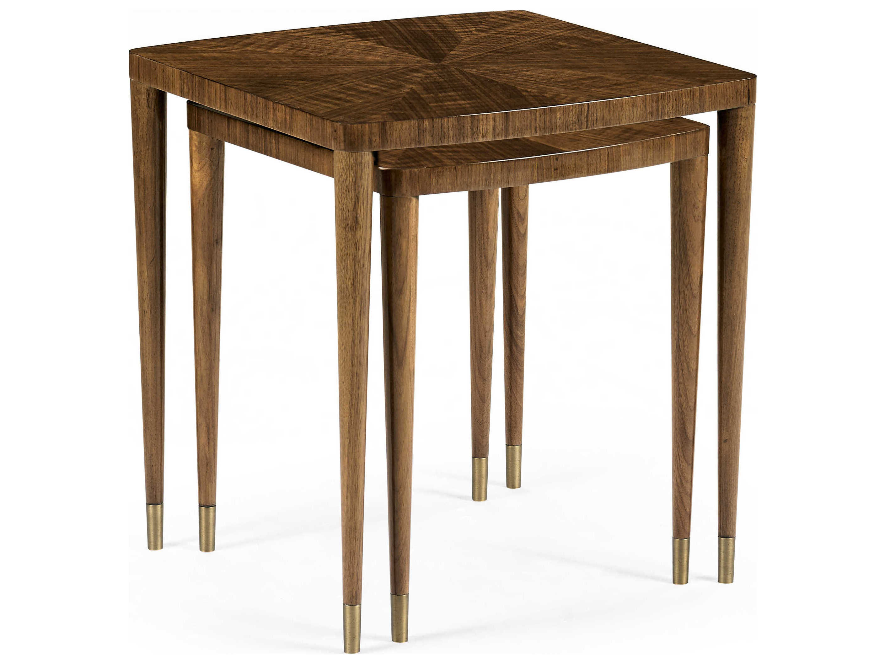 Jonathan Charles Toulouse Square Wood Walnut End Table