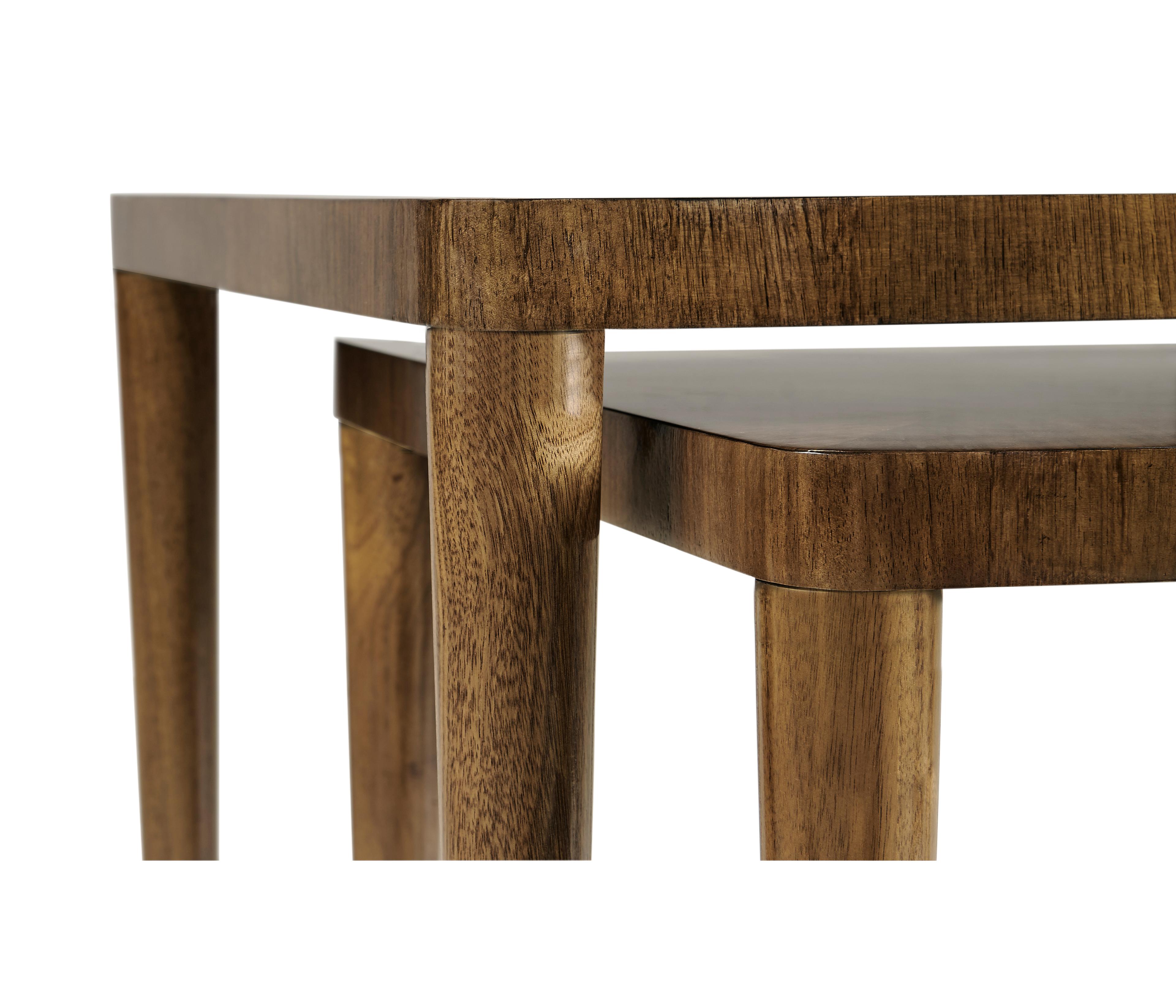 Jonathan Charles Toulouse Square Wood Walnut End Table