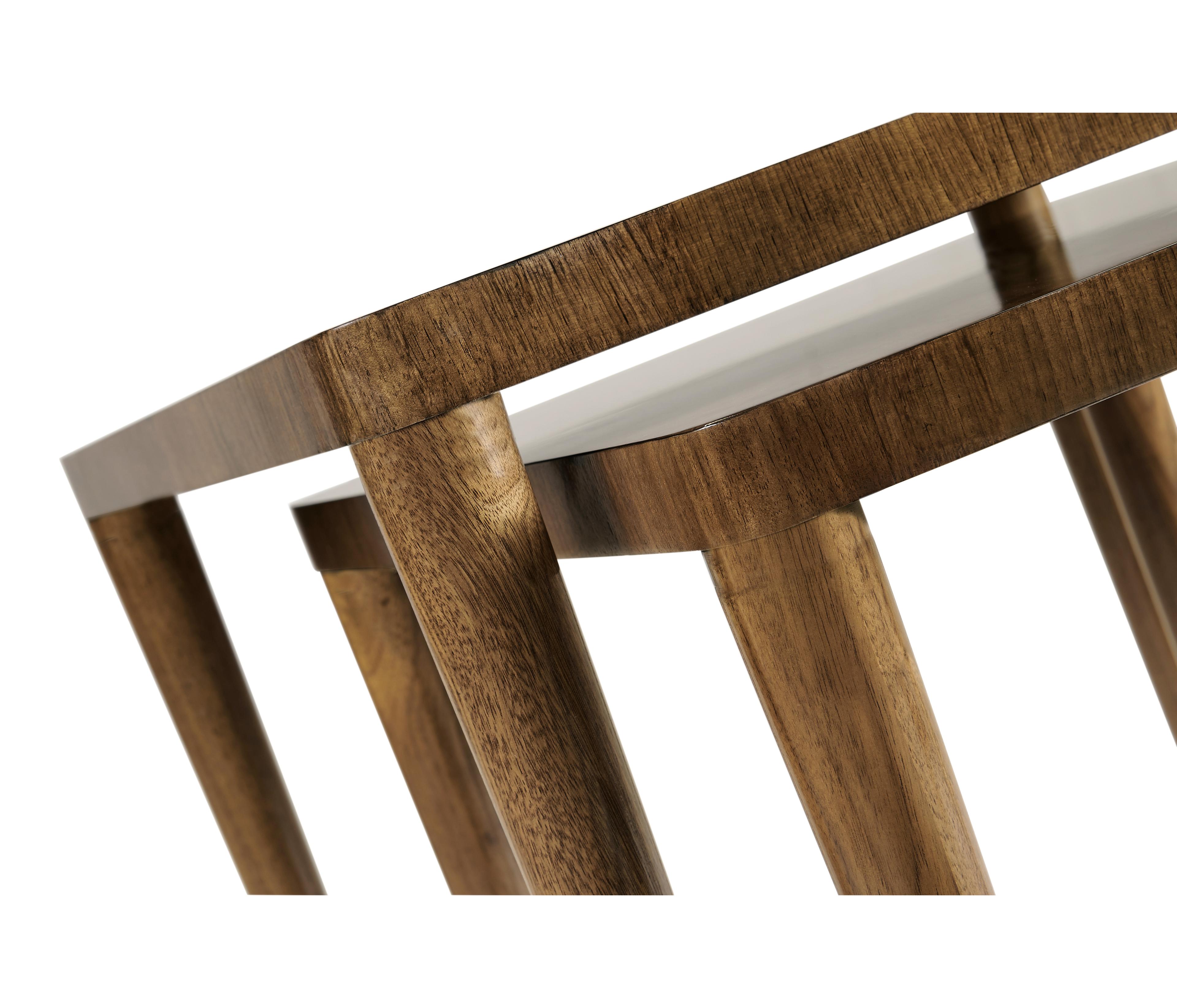 Jonathan Charles Toulouse Square Wood Walnut End Table