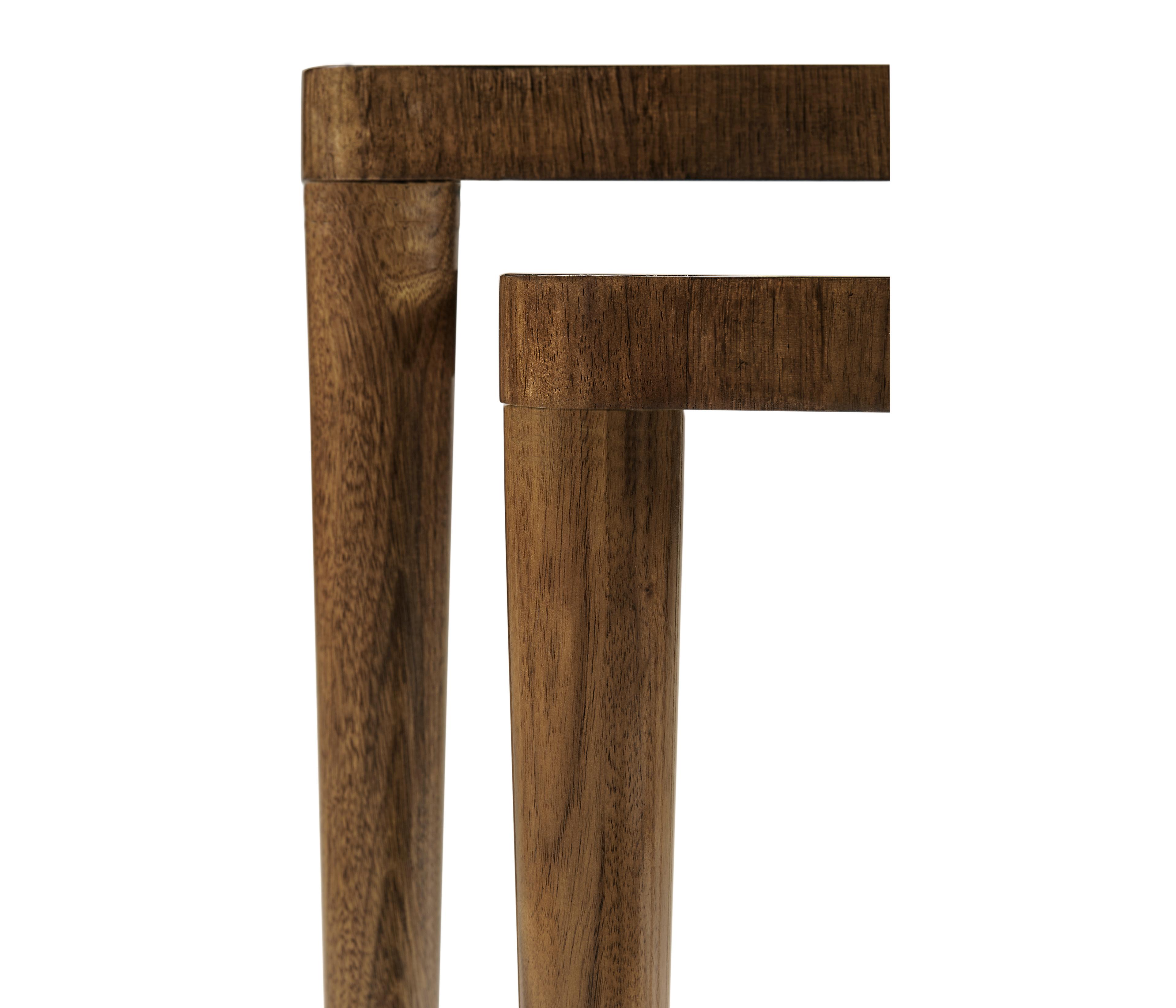 Jonathan Charles Toulouse Square Wood Walnut End Table