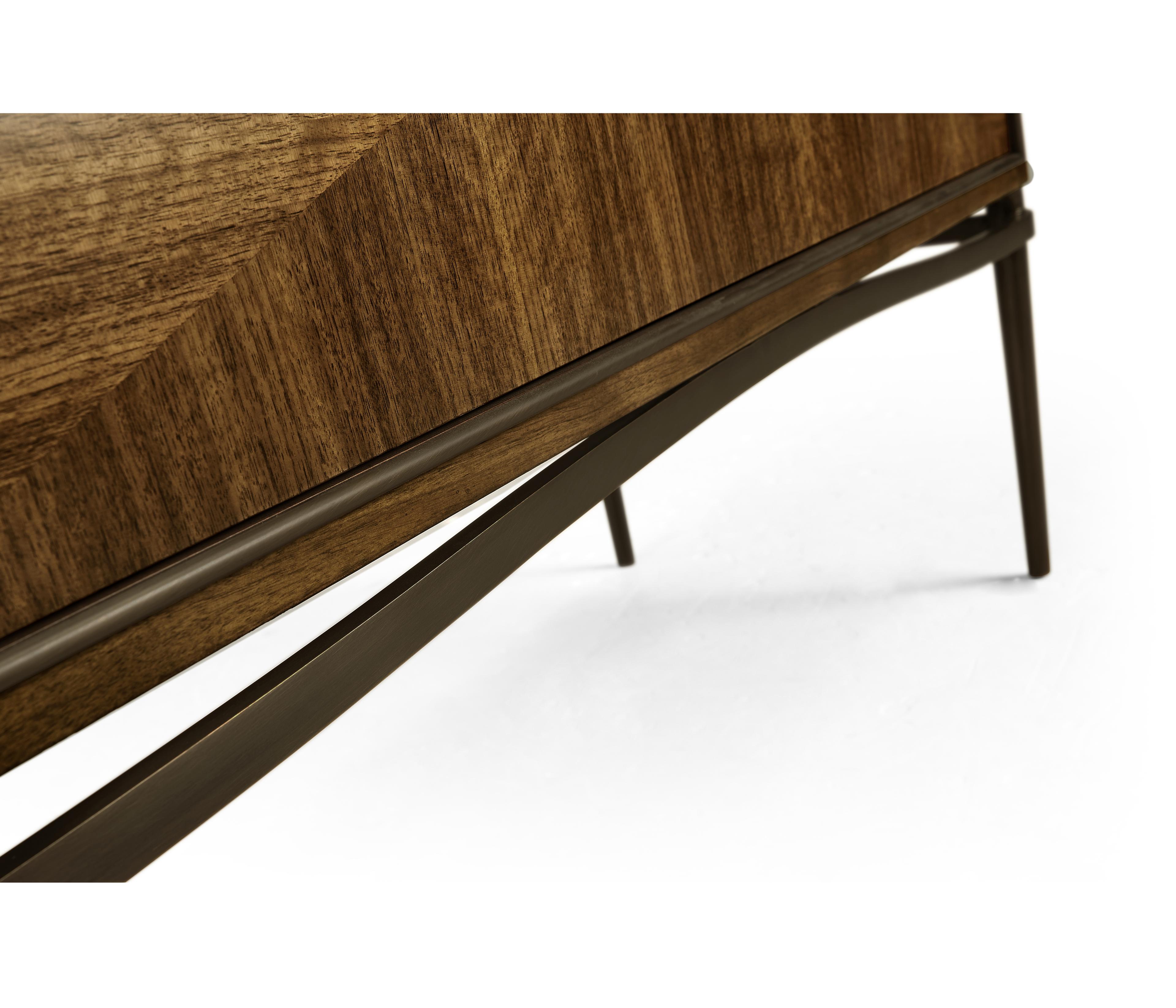 Jonathan Charles Toulouse Rectangular Wood Walnut Console Table