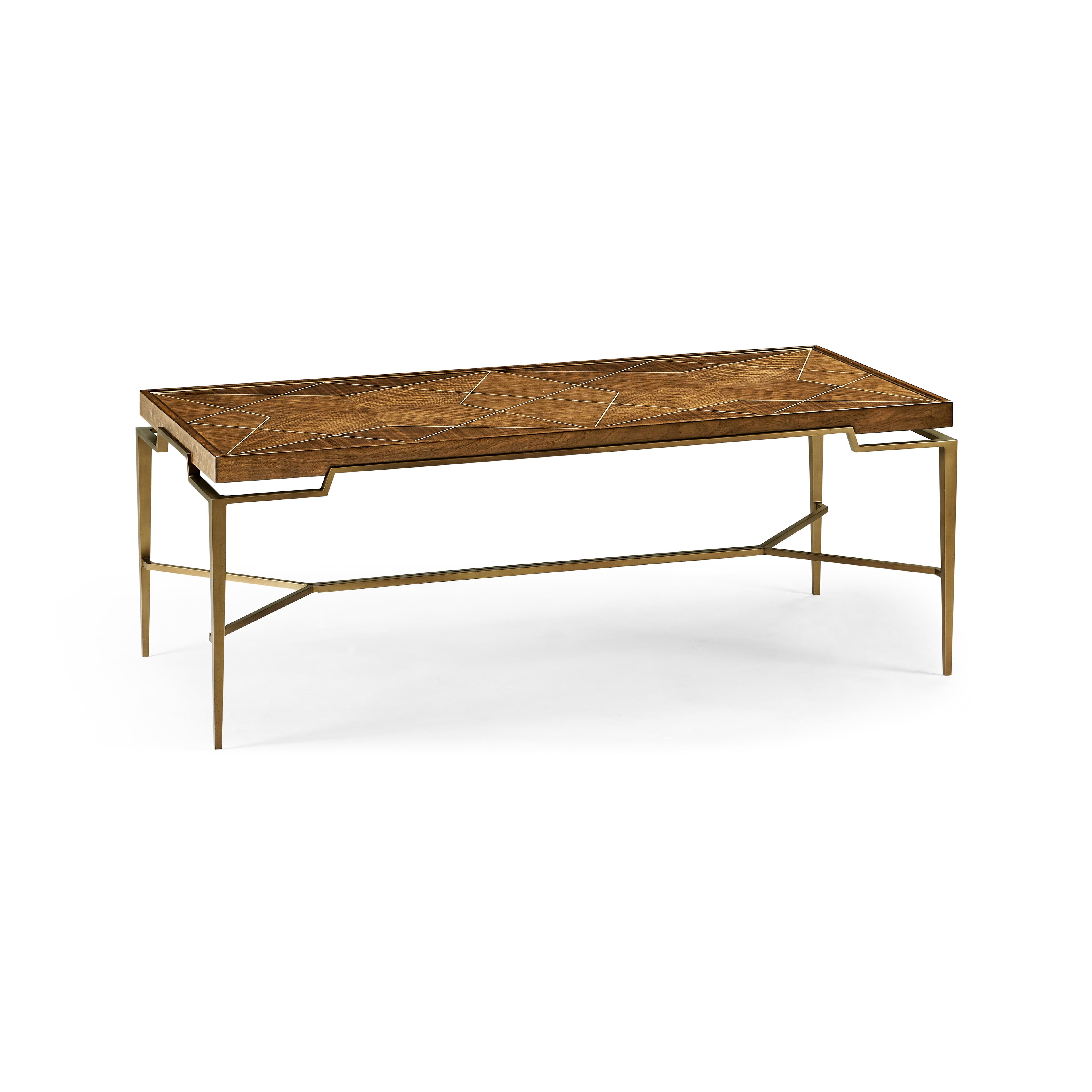 Jonathan Charles Toulouse Rectangular Wood Walnut Coffee Table