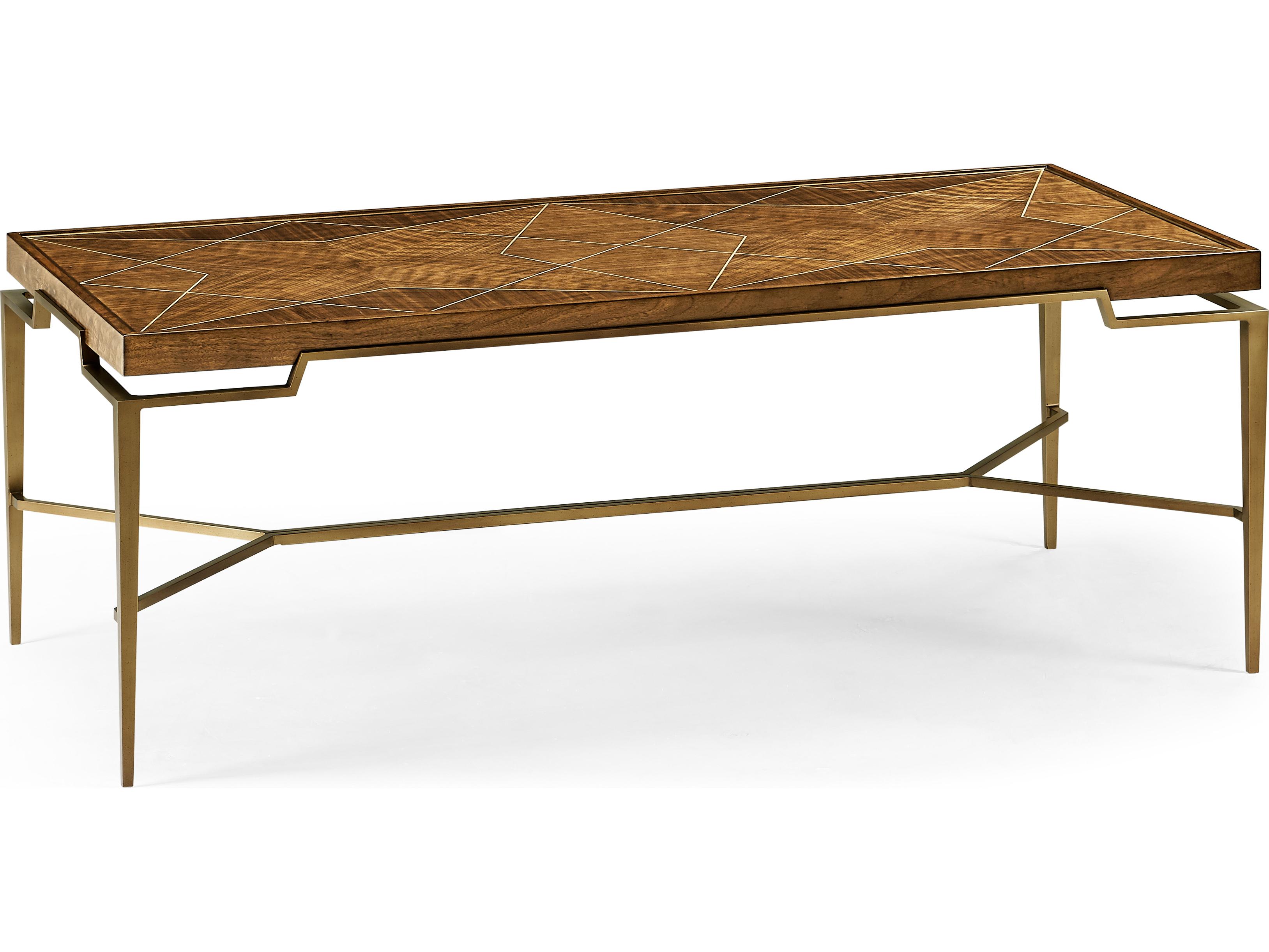 Jonathan Charles Toulouse Rectangular Wood Walnut Coffee Table