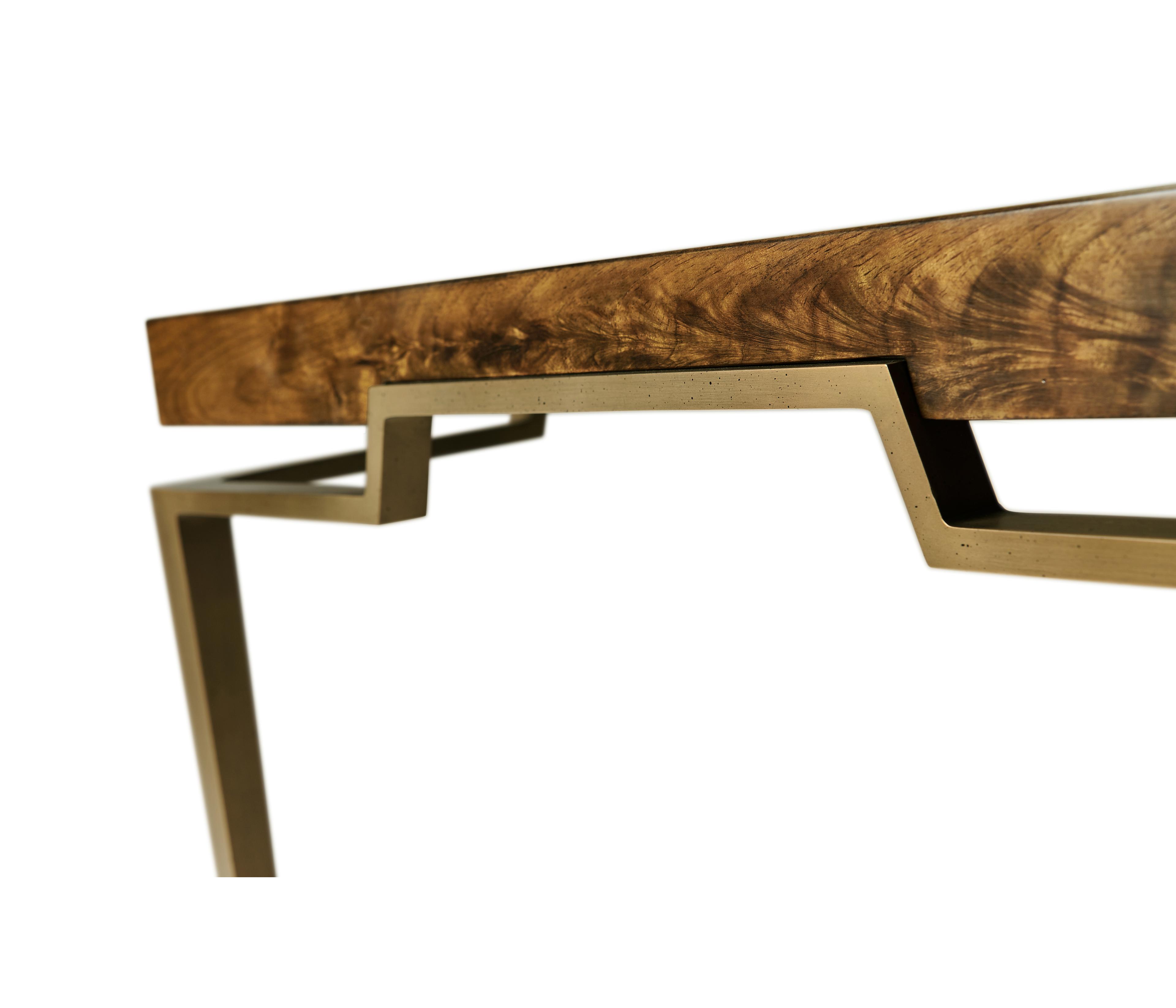 Jonathan Charles Toulouse Rectangular Wood Walnut Coffee Table