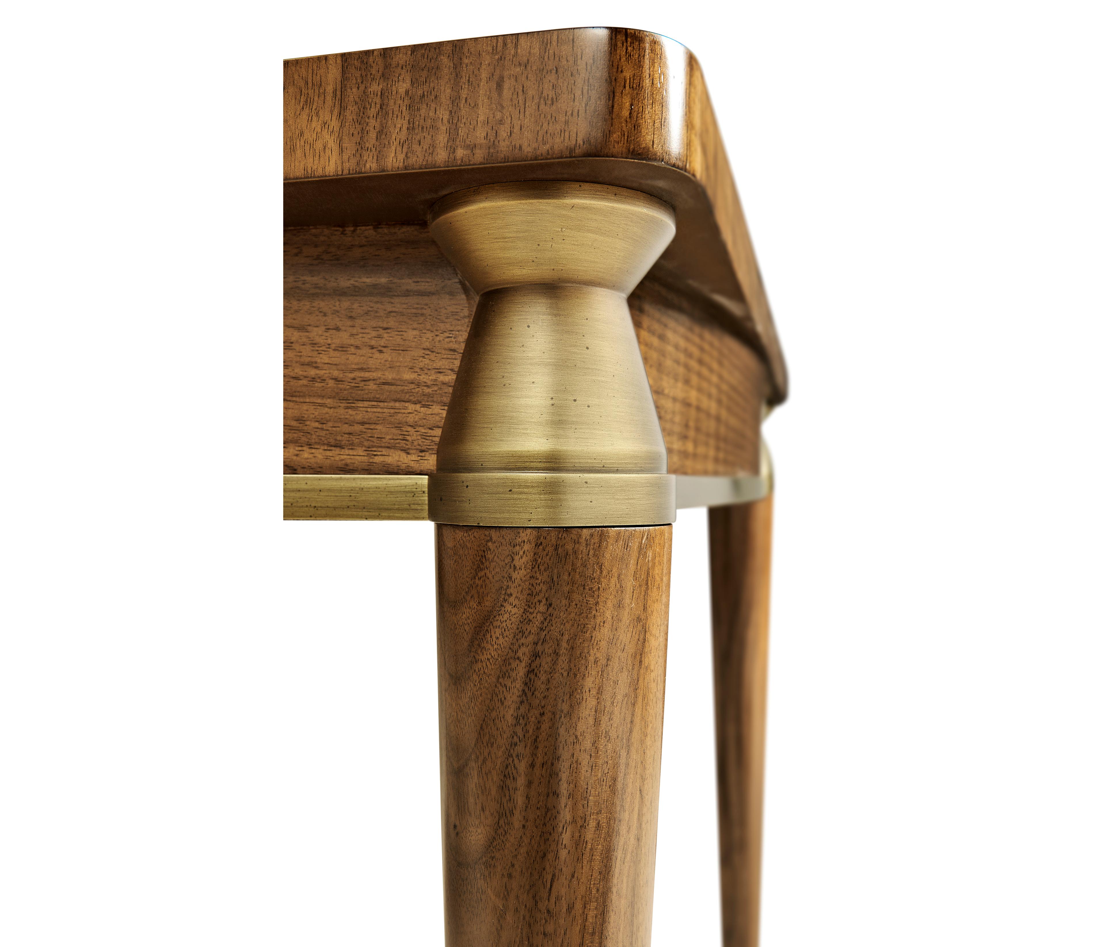 Jonathan Charles Toulouse Walnut Brown Wood Writing Desk