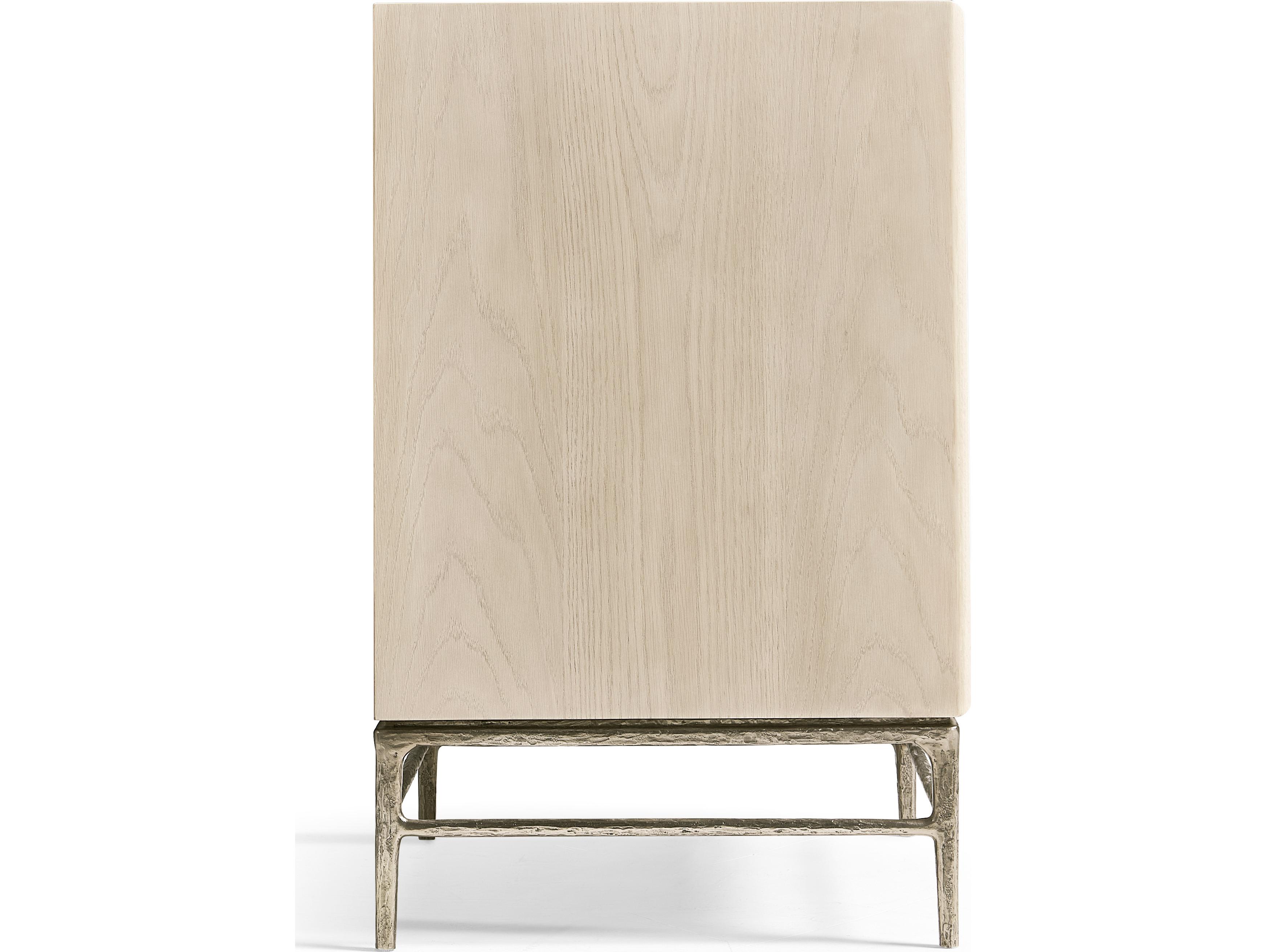 Jonathan Charles Water 2-Drawers Beige Oak Wood Nightstand