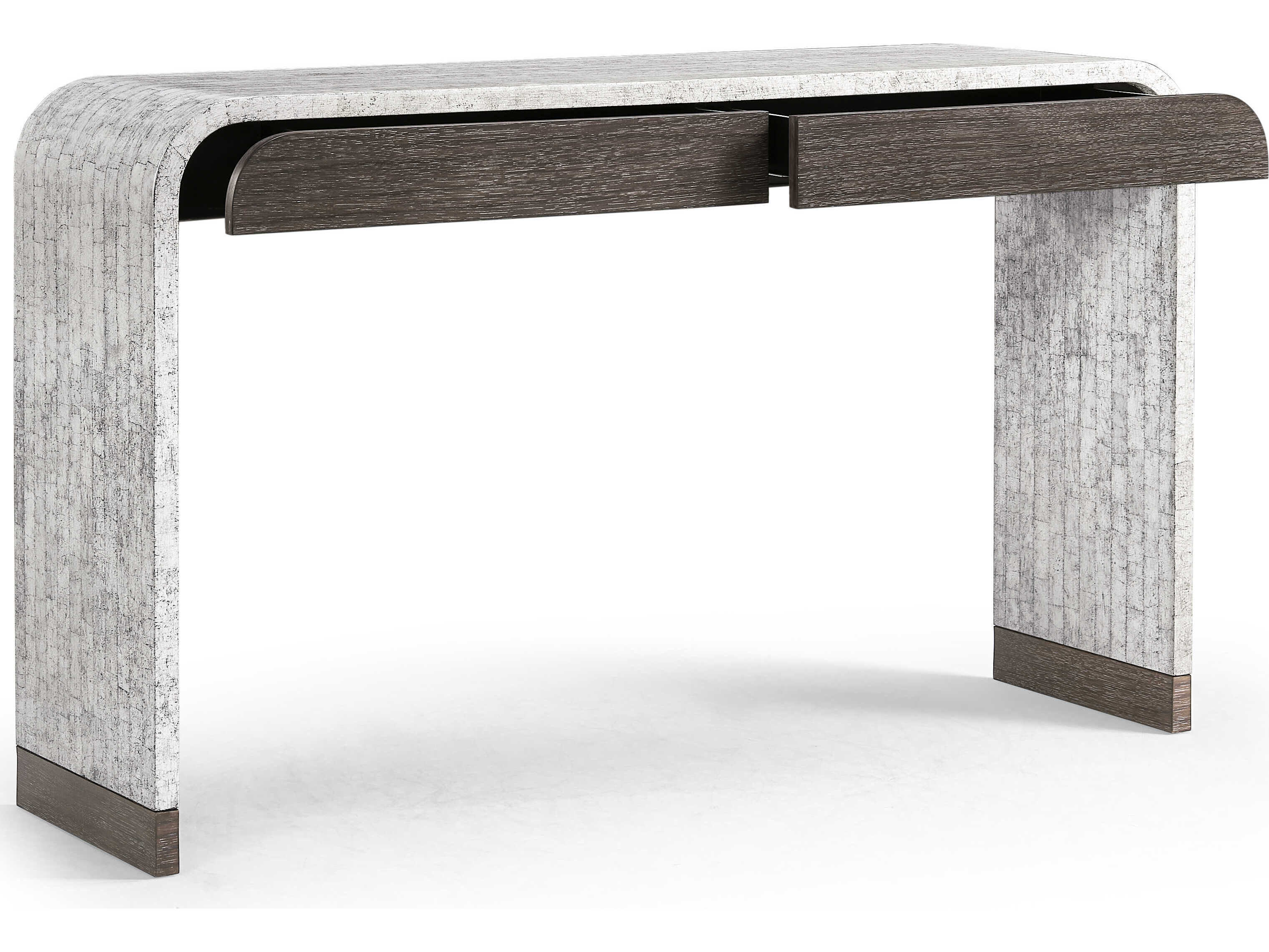Jonathan Charles Jc Modern Rectangular Resin White Smoke Eggshell JC Console Table
