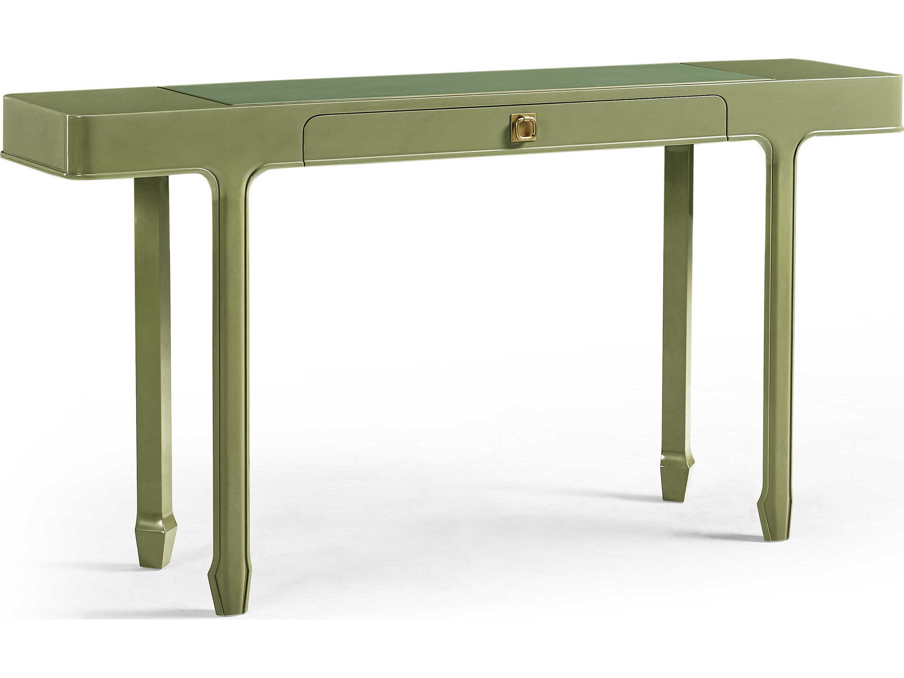 Jonathan Charles Jc Modern Rectangular Wood Dor Green Lacquer JC Console Table