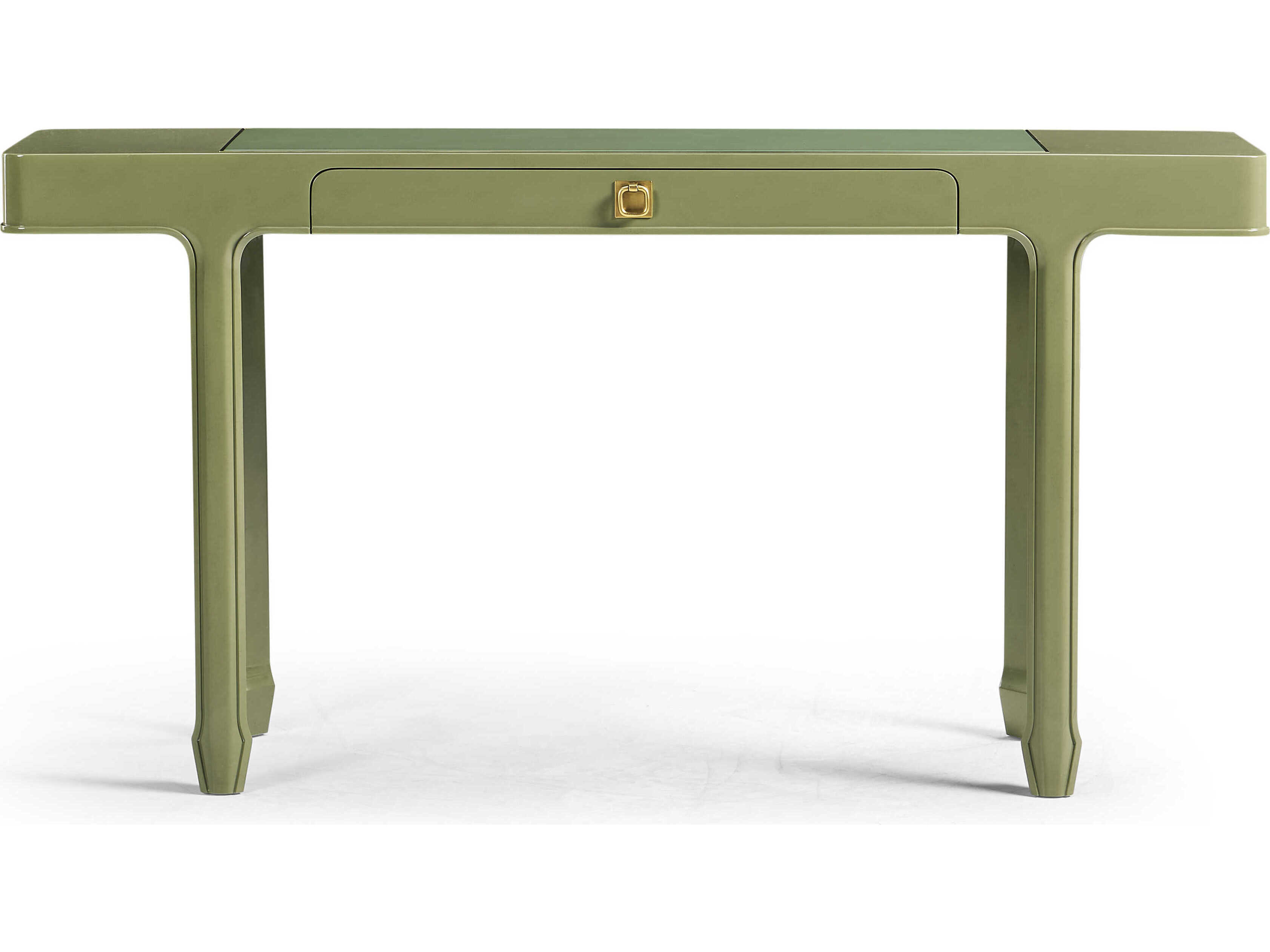 Jonathan Charles Jc Modern Rectangular Wood Dor Green Lacquer JC Console Table