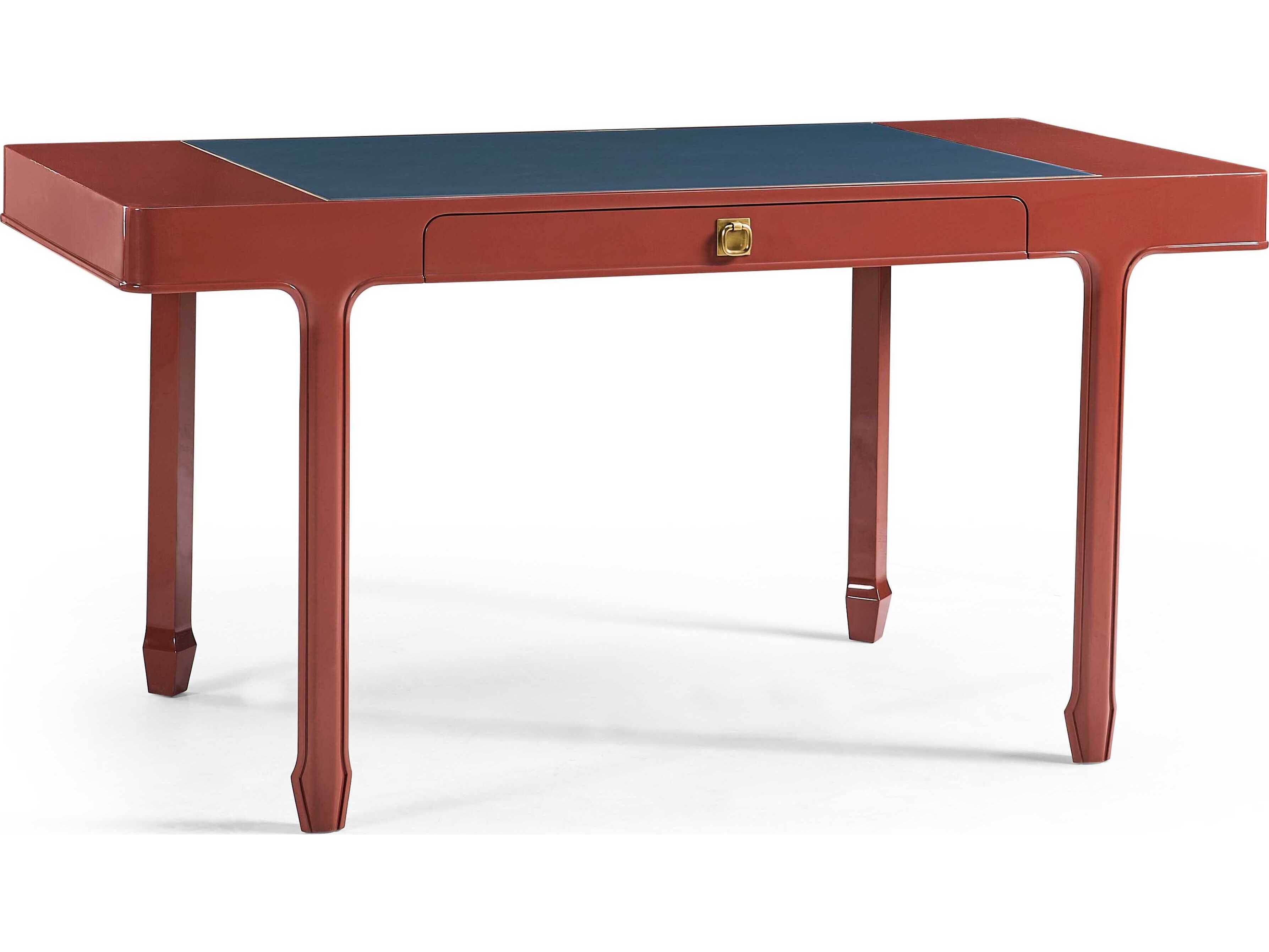 Jonathan Charles Jc Modern Dor Red Lacquer Beech Wood Writing Desk JC
