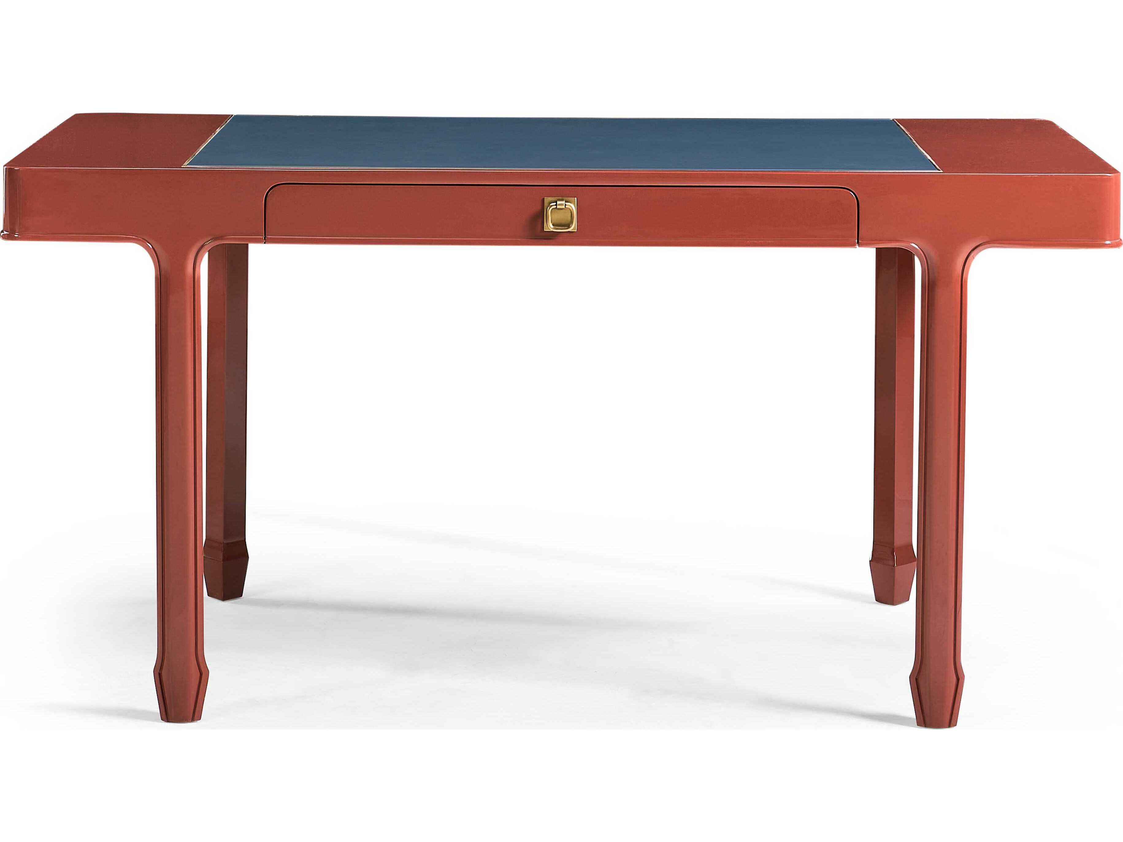 Jonathan Charles Jc Modern Dor Red Lacquer Beech Wood Writing Desk JC