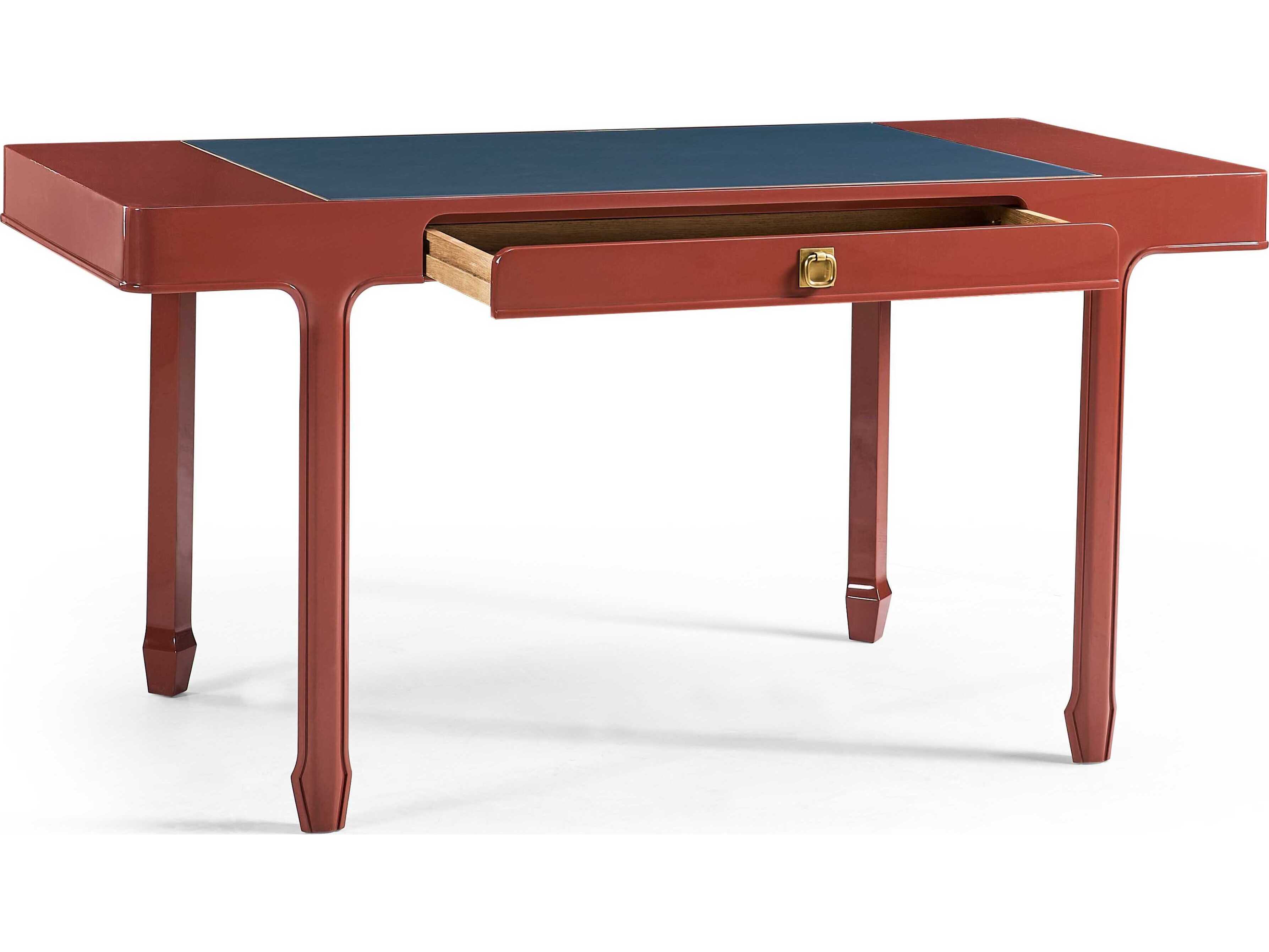 Jonathan Charles Jc Modern Dor Red Lacquer Beech Wood Writing Desk JC