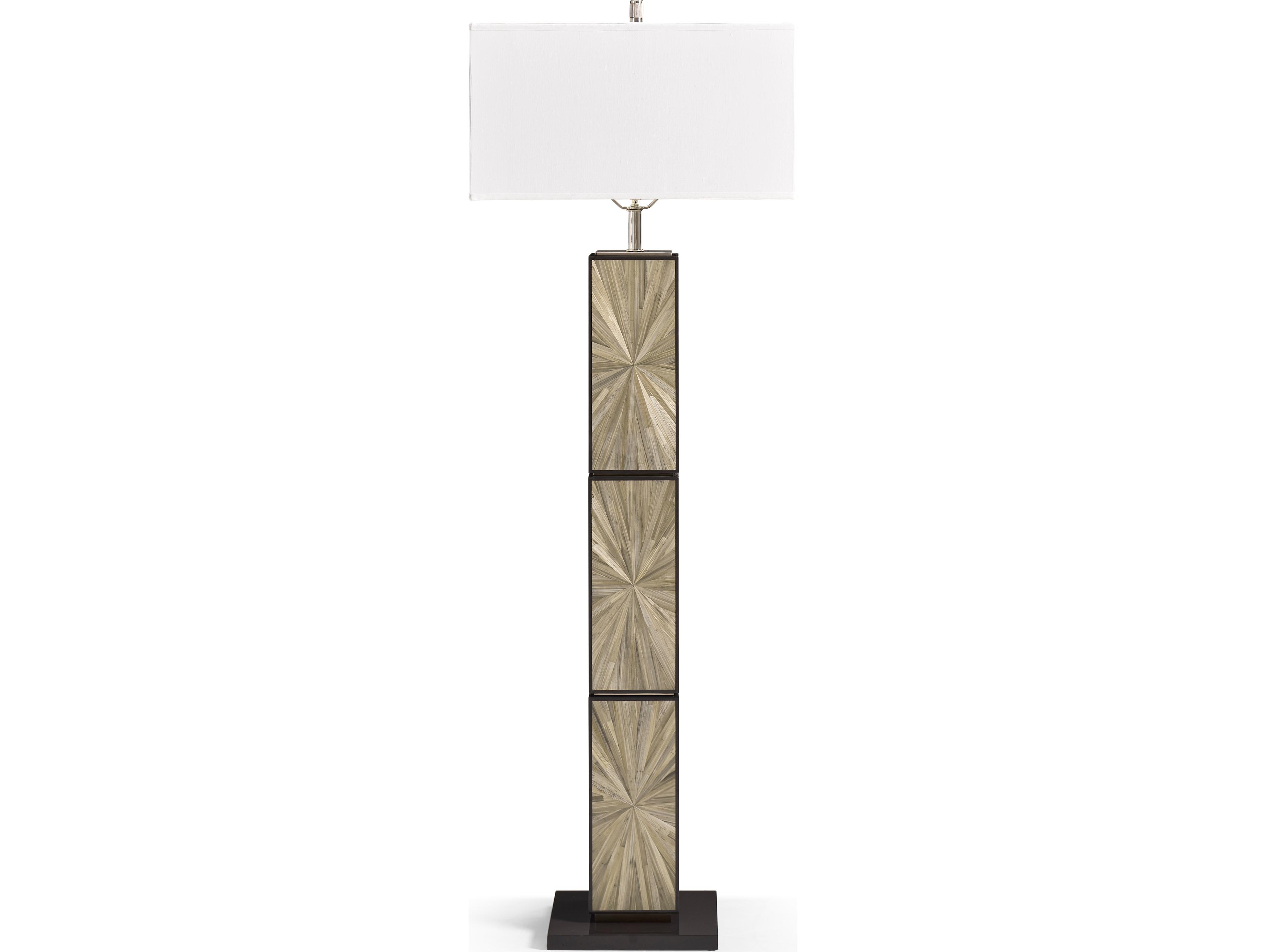 Jonathan Charles Jc Modern Natural Straw Gold Floor Lamp