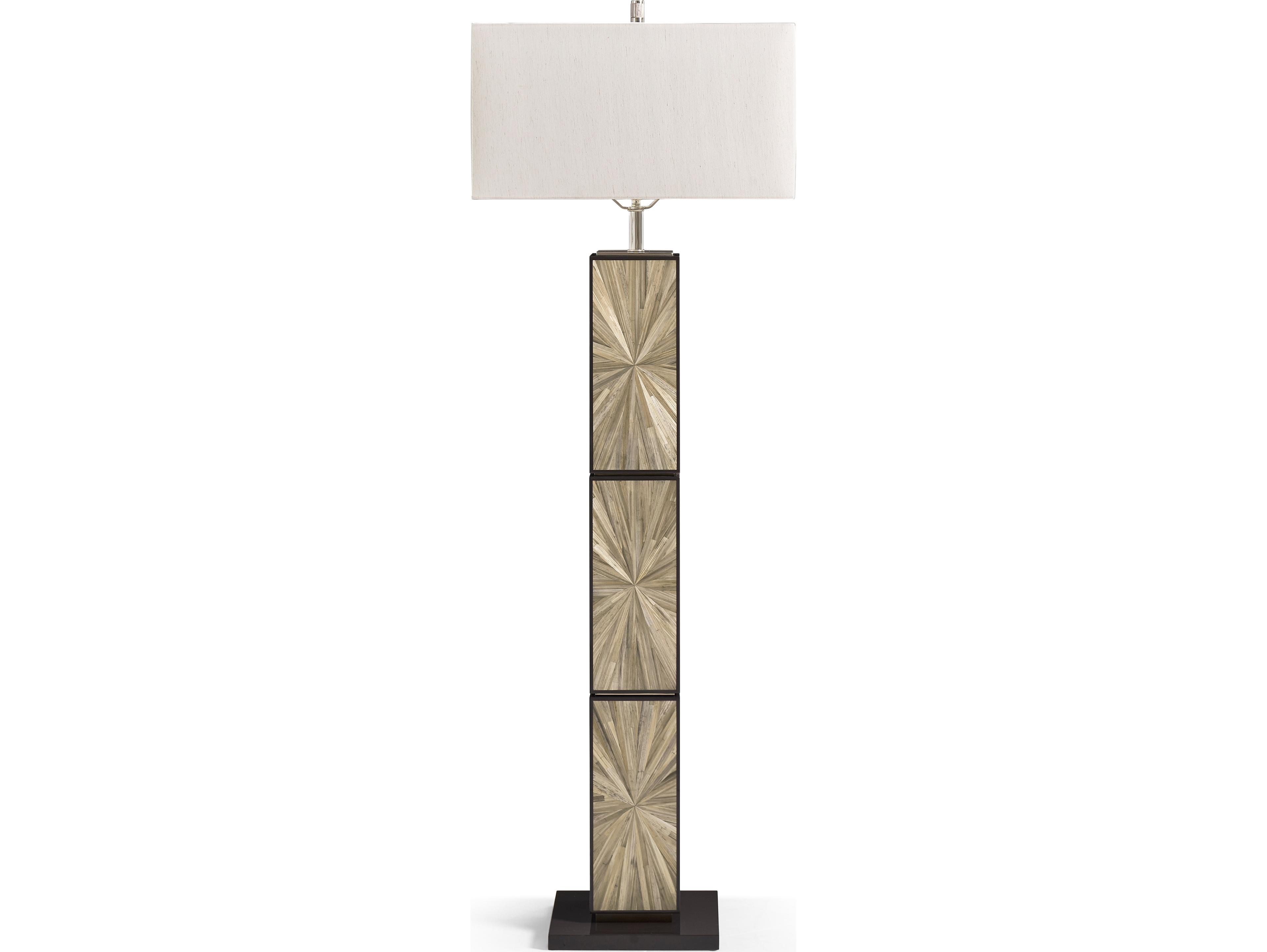 Jonathan Charles Jc Modern Natural Straw Gold Floor Lamp